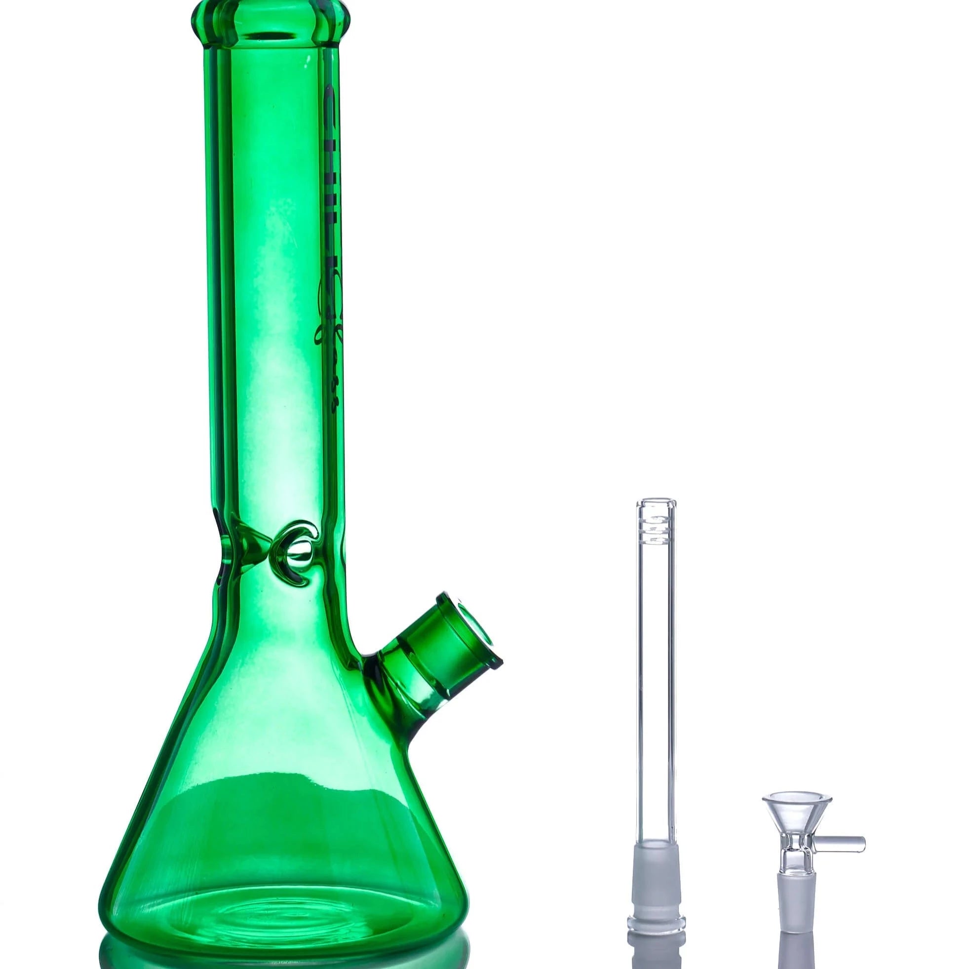 13" Green Beaker Water Pipe - Chill Glass Wholesale