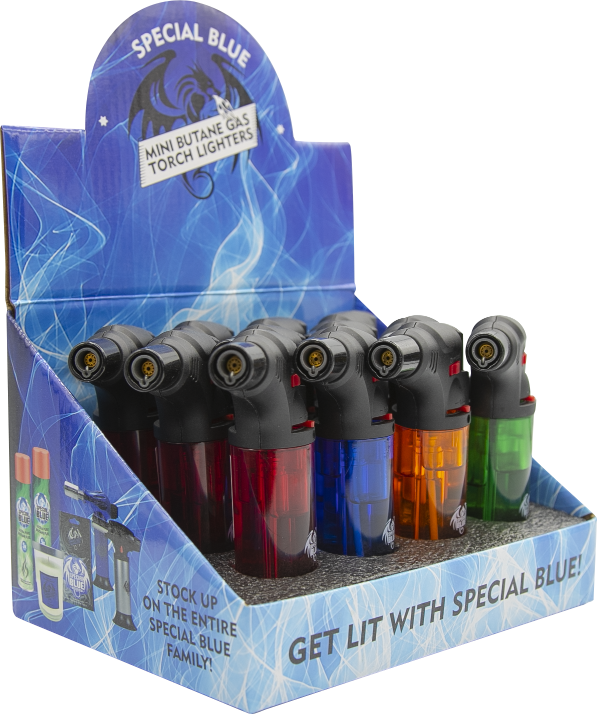 Special Blue Bernie Plastic Torch Lighter Wholesale – 1 Box / 12pcs