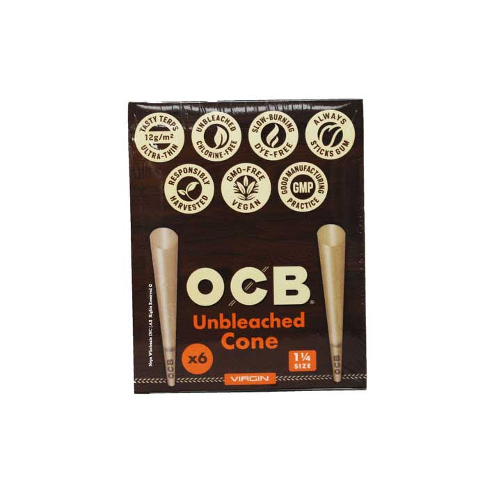 OCB Virgin 1 ¼ Cones -  32 Pack - Wholesale