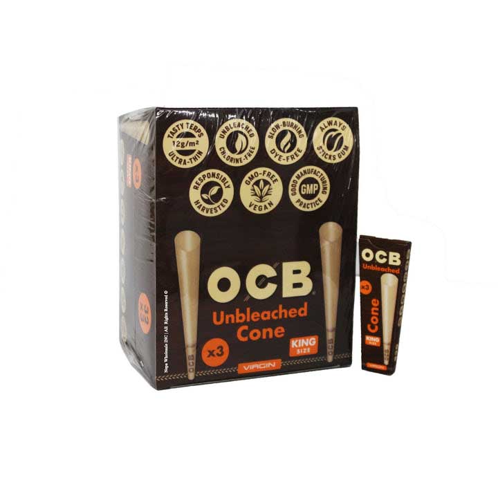 OCB Virgin King Size Cones - 32 Pack - Wholesale