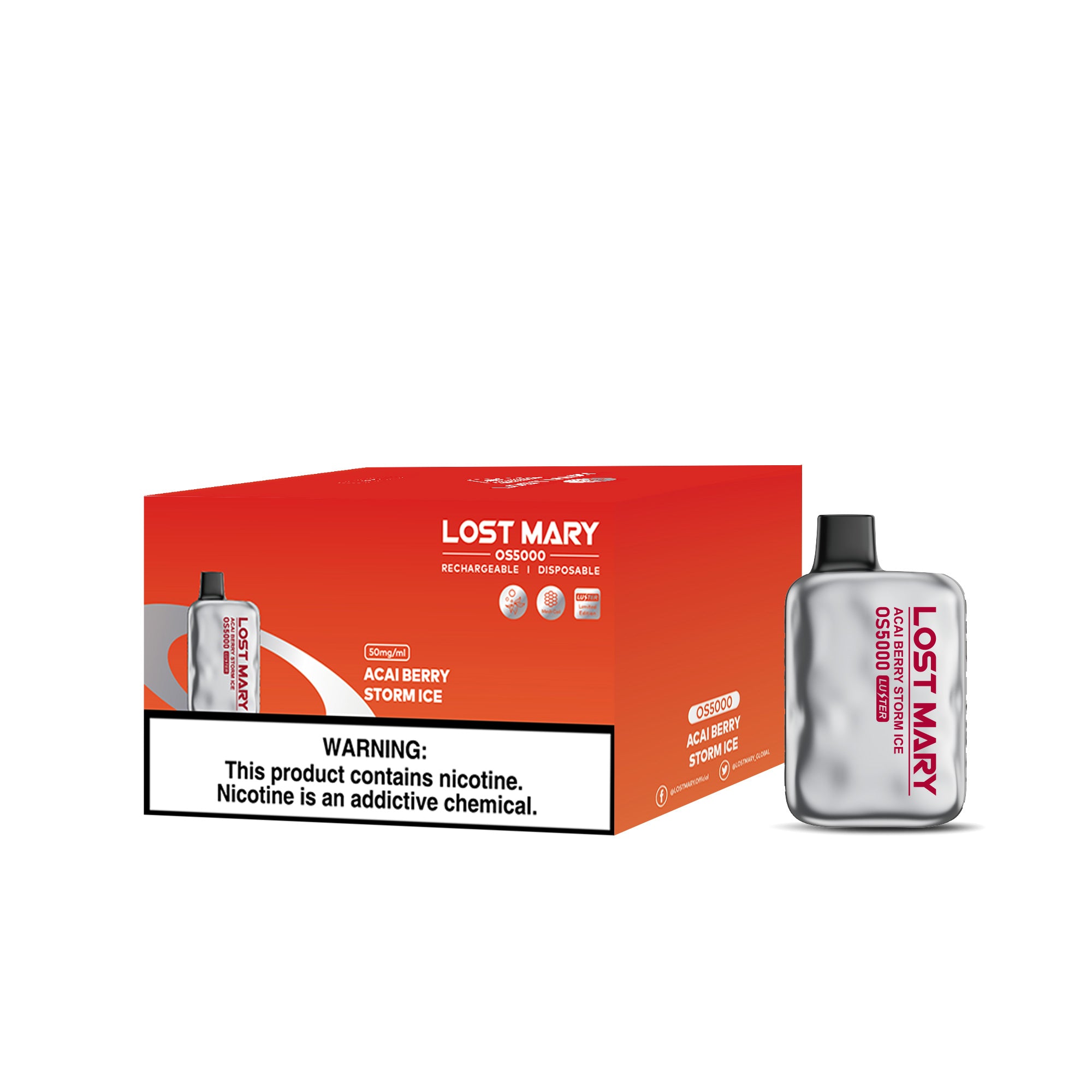 EB Lost Mary Luster vape OS5000 Puffs Wholesale - 1 Box / 10pcs