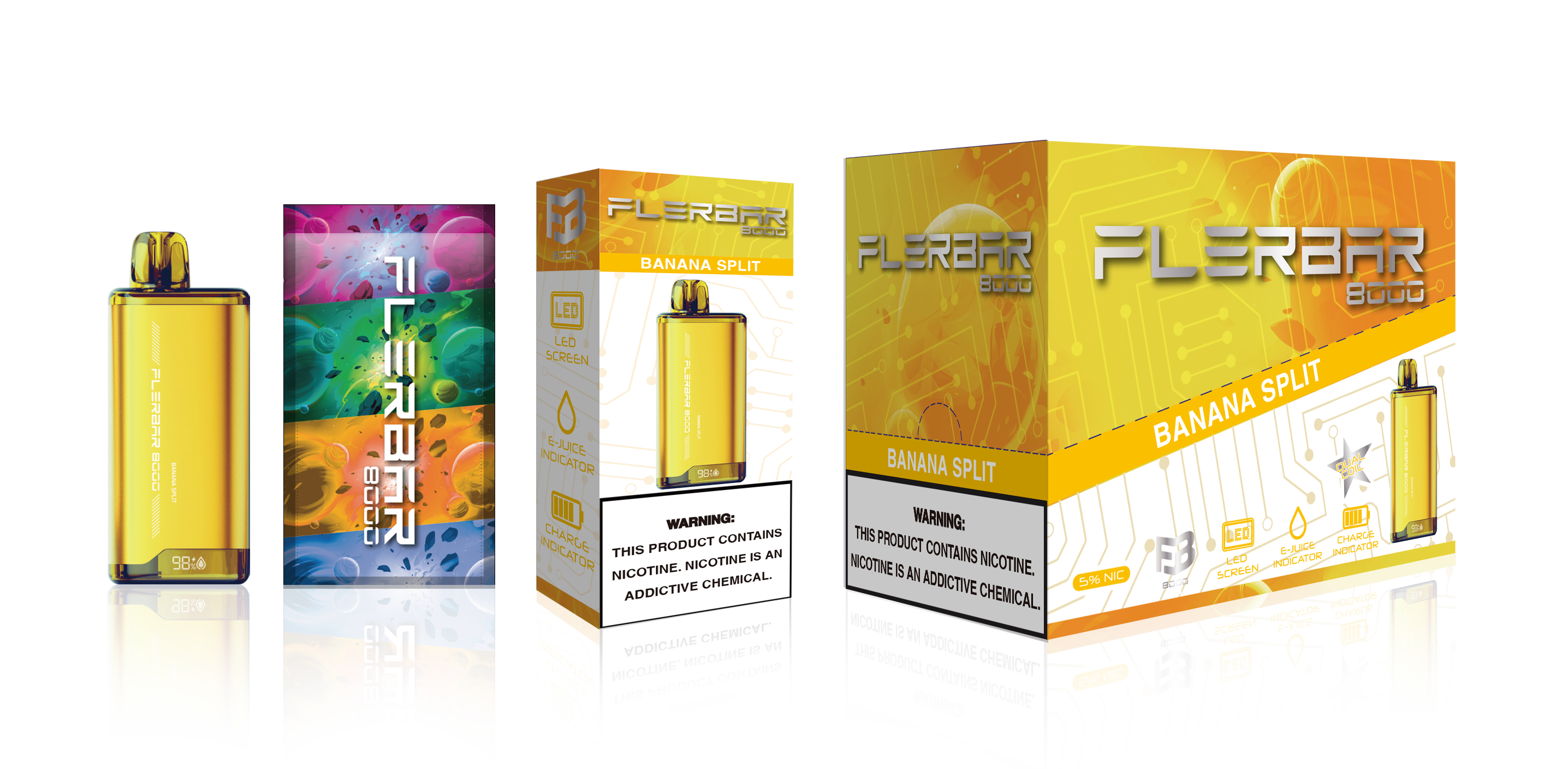 FlerBar 8000 Puffs Disposable Vape Wholesale - 1 Box / 10pcs