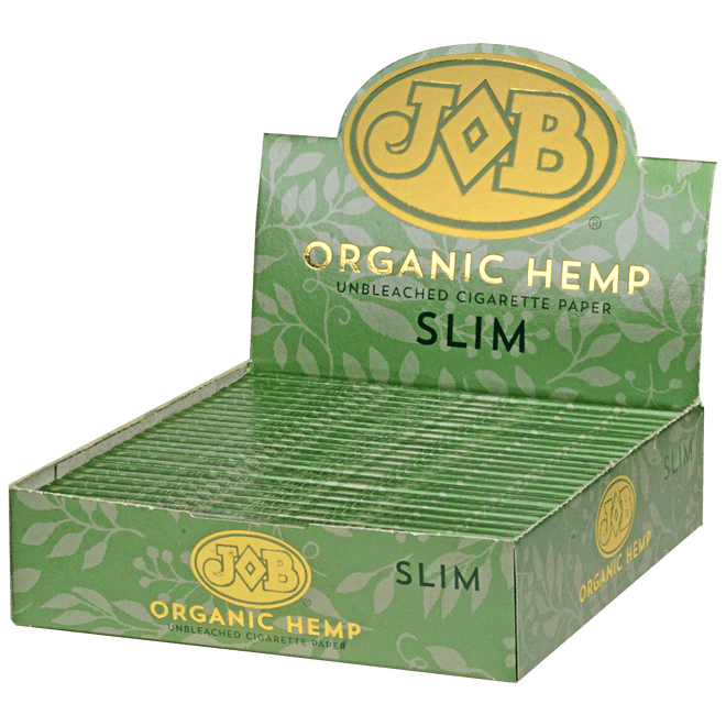 JOB Organic Hemp Slim Unbleached Cigarette Rolling Paper Wholesale – 1 Box / 24ct