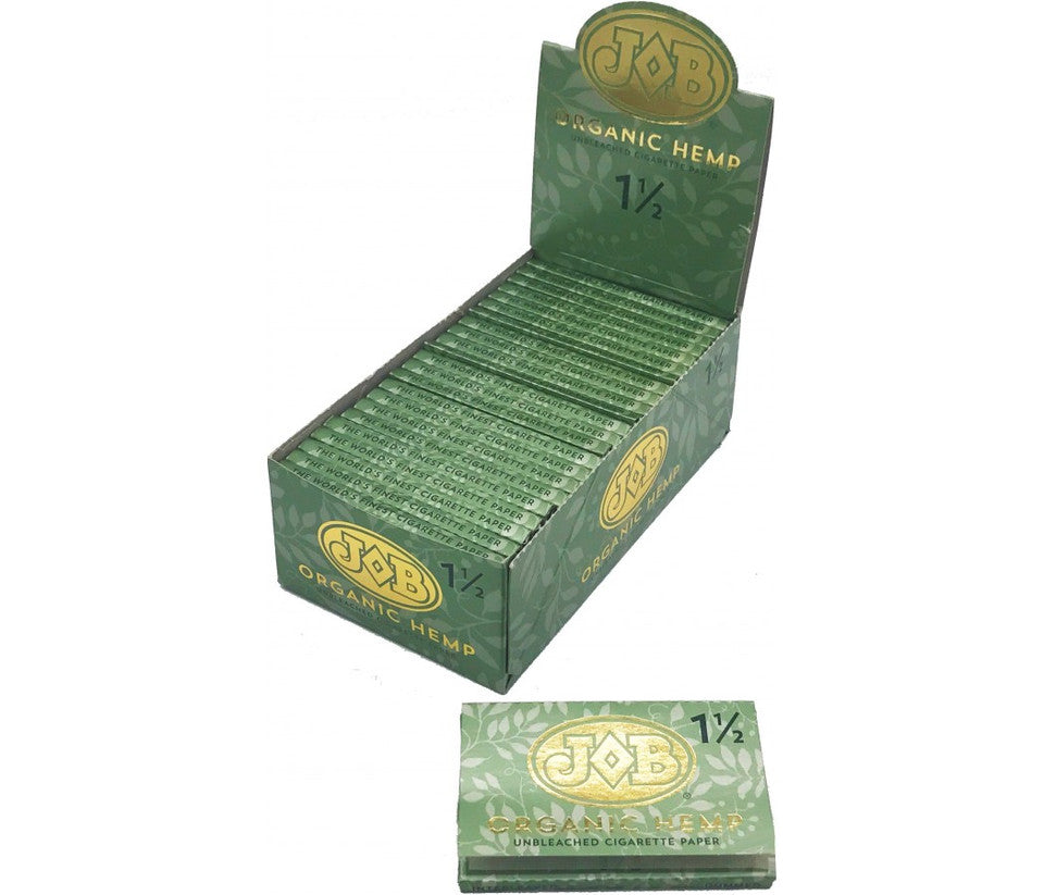 JOB Organic Hemp 1 ½ Size Unbleached Cigarette Rolling Paper Wholesale – 1 Box / 24ct