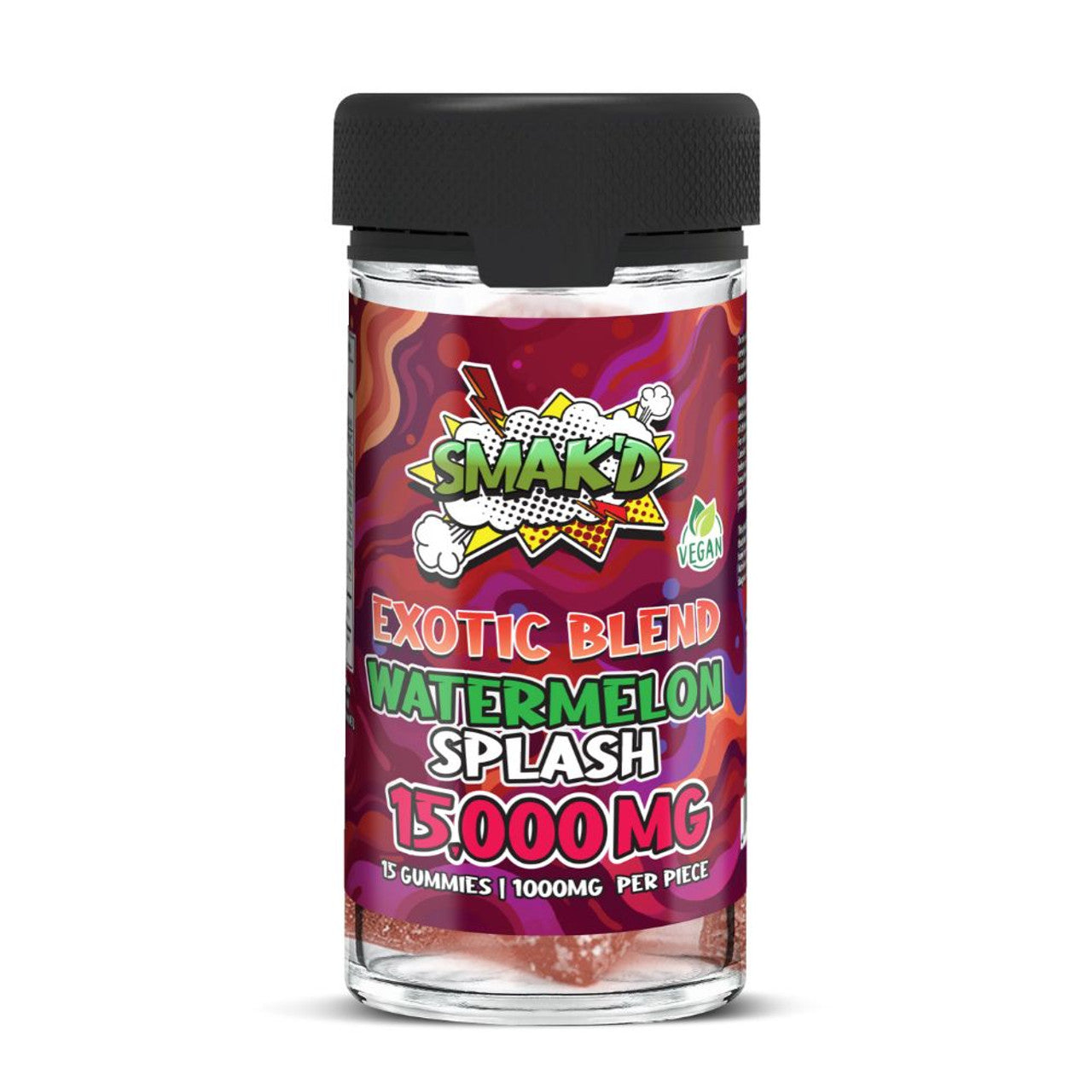 SMAK'D Exotic Blend 15,000MG THC Gummies - 15ct.