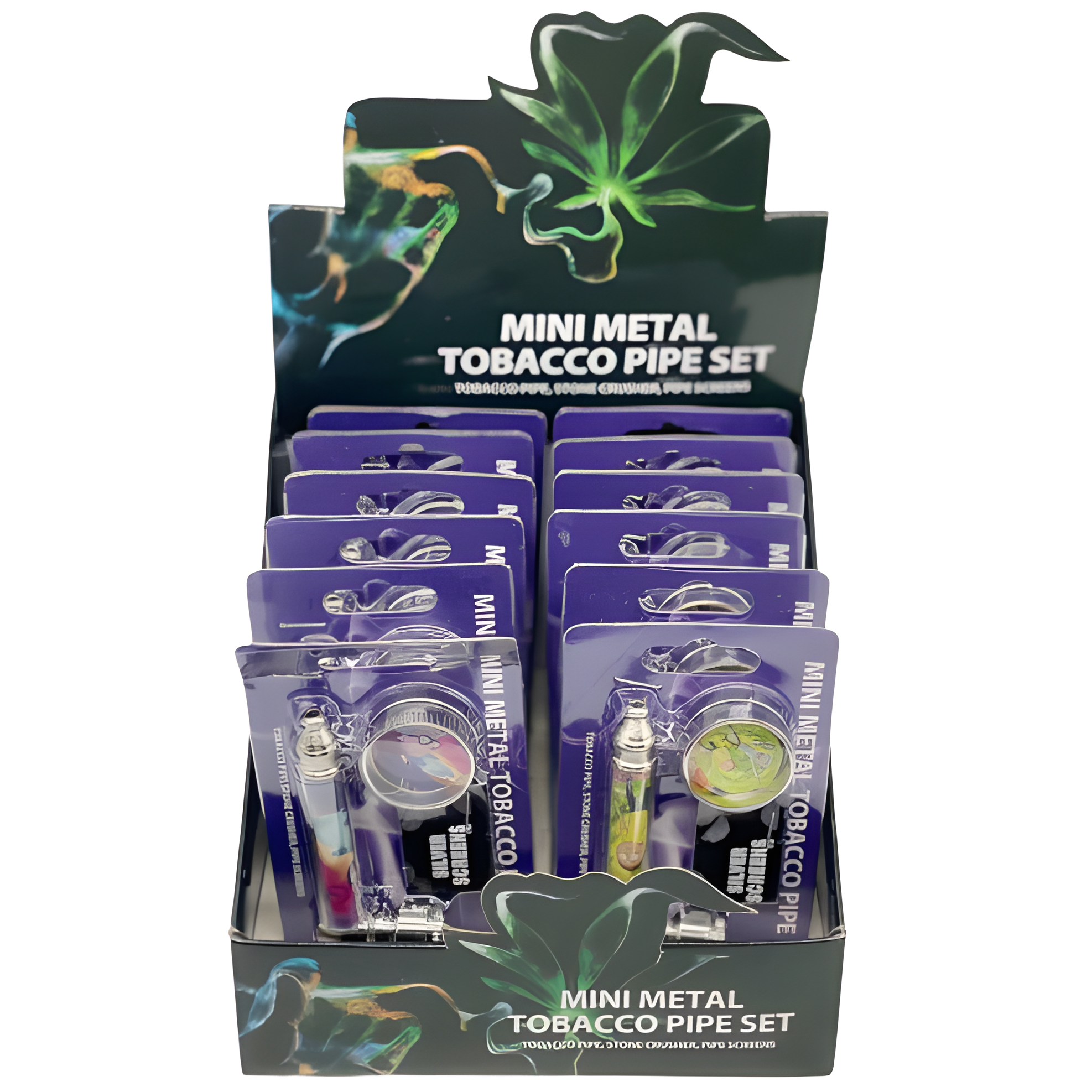 Assorted Rick & Morty Designed Mini Metal Tobacco Pipeset Wholesale - 1 Box / 12pcs