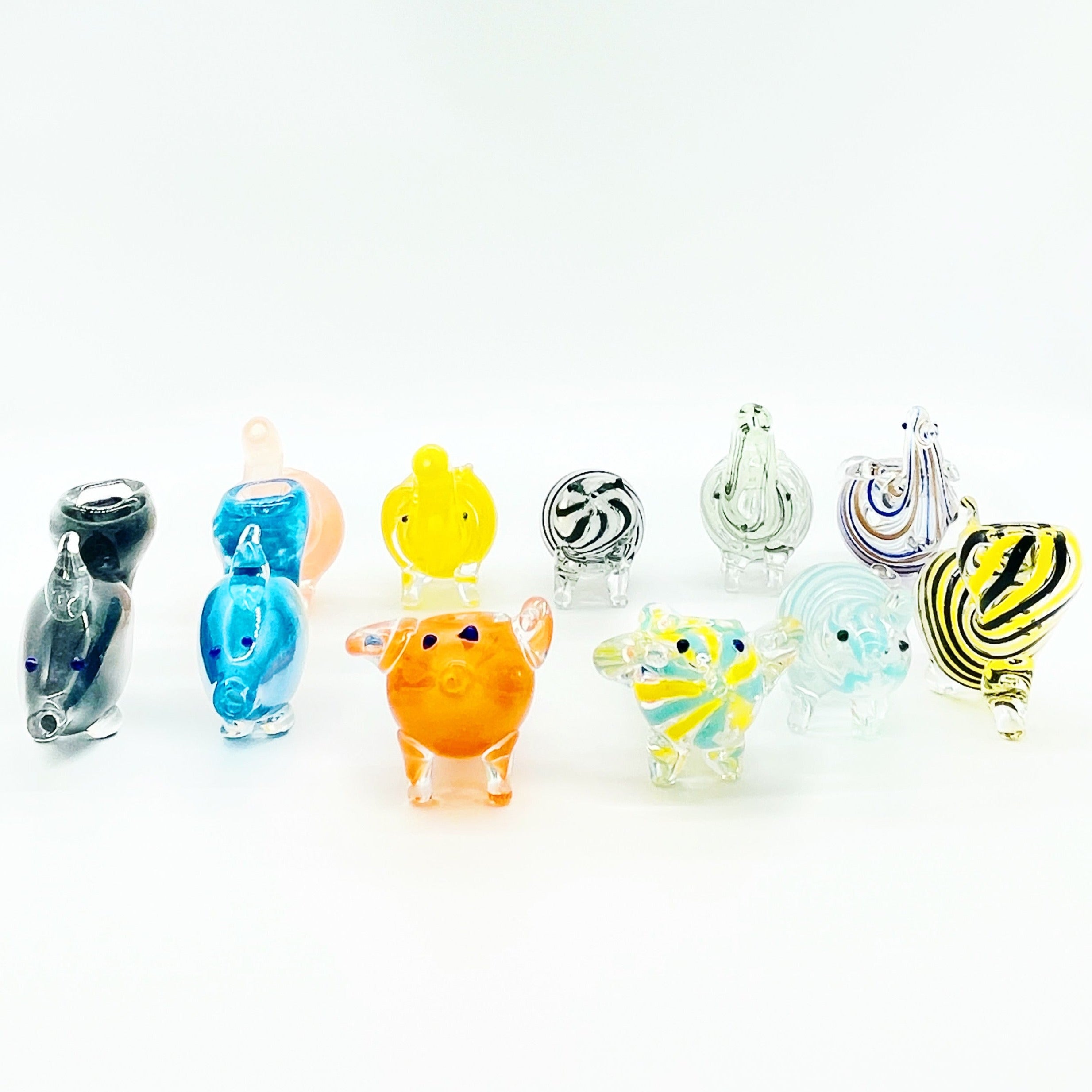 Assorted Animal Glass Hand Pipes Wholesale - 1 Jar/ 30ct