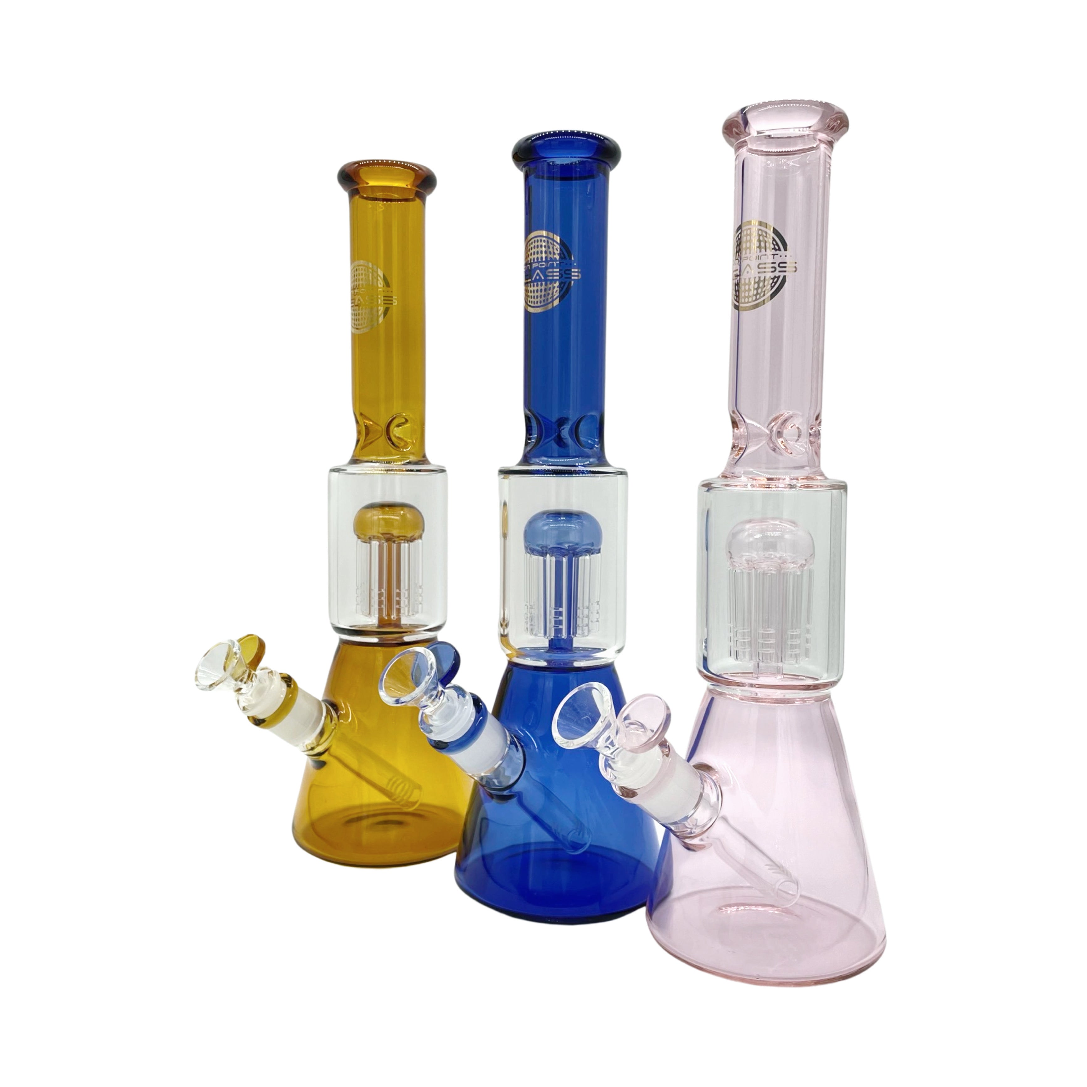 13" On Point Glass Water Pipe with Jellyfish Perc Beaker Wholesale