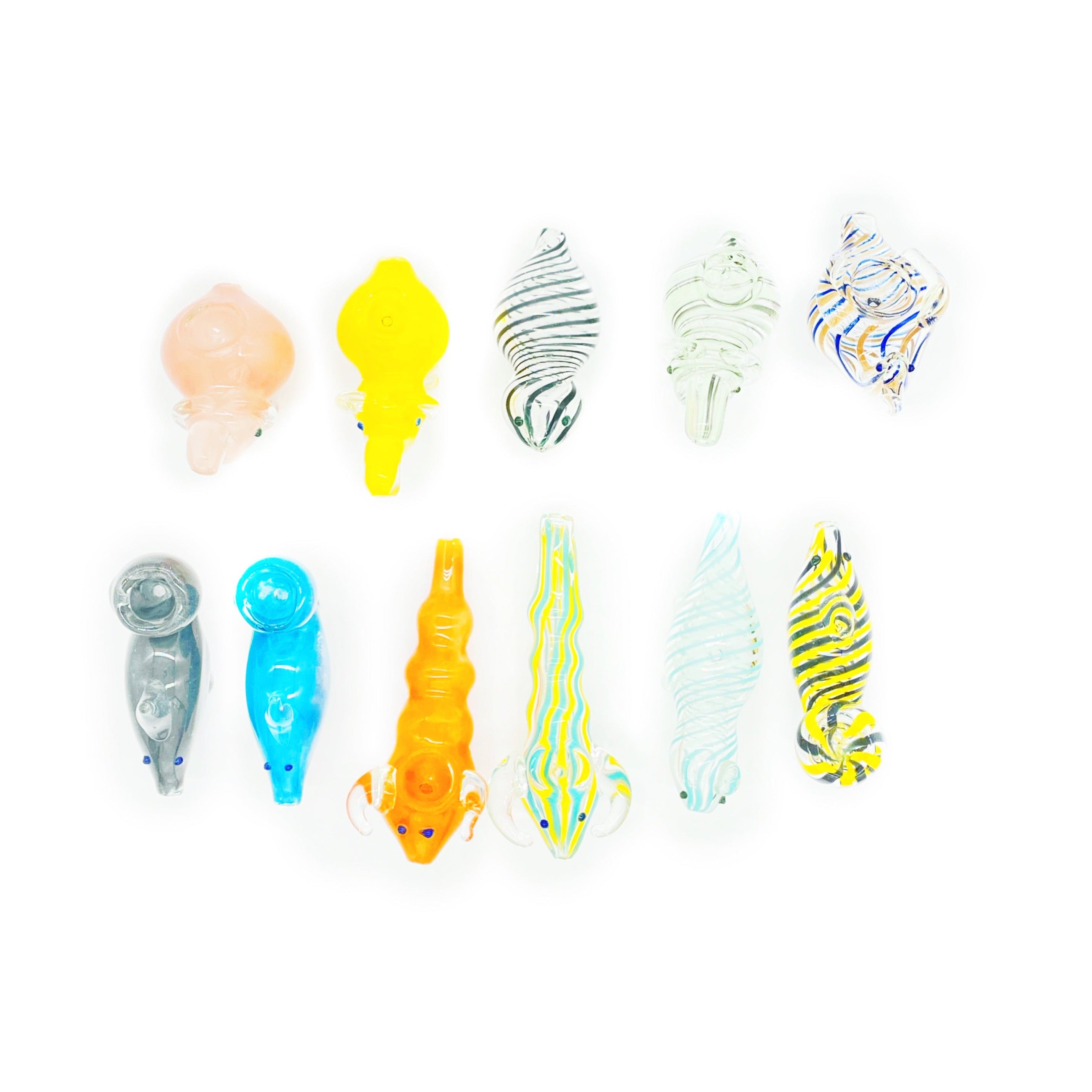 Assorted Animal Glass Hand Pipes Wholesale - 1 Jar/ 30ct