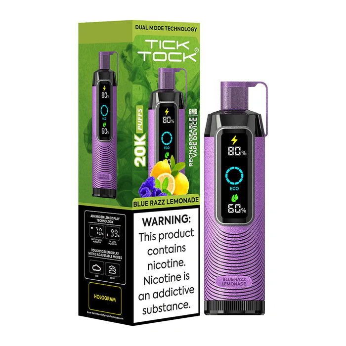 Tick Tock 20000 Puffs Rechargeable Vape Device - 6mg - 5ct