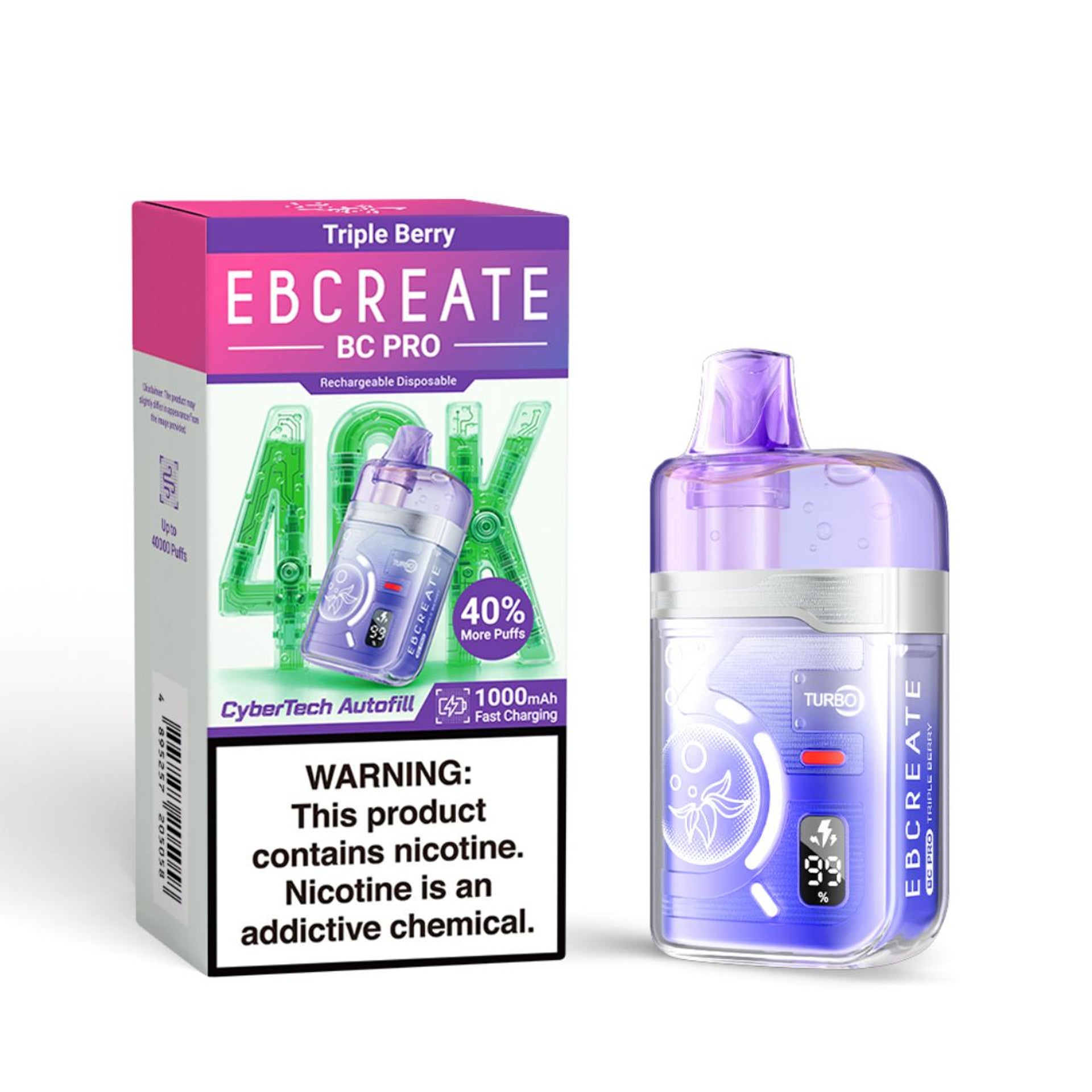 EB Create BC Pro 40K Puffs Disposable Vape Device - 5ct.
