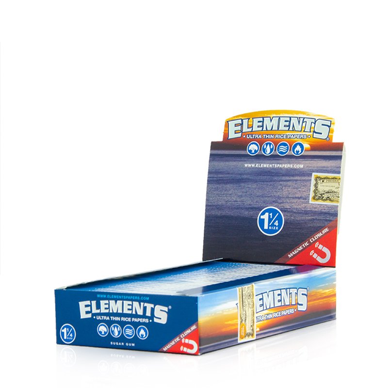 Elements 1 ¼ Ultra Thin Rice Rolling Papers Wholesale – 1 Box/ 25ct