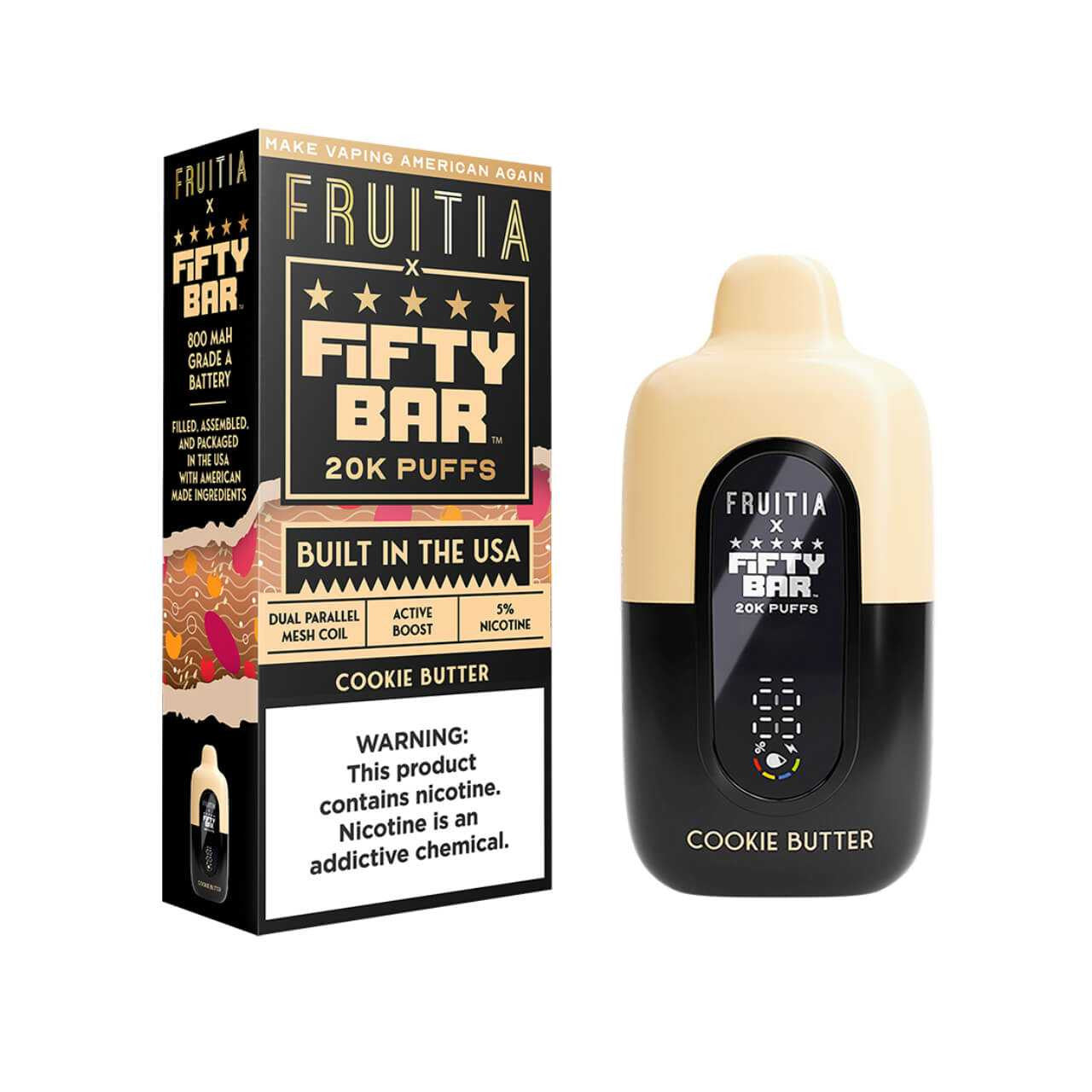 Fifty Bar x Fruitia 20k Puffs Disposable Vape Device - 5ct.