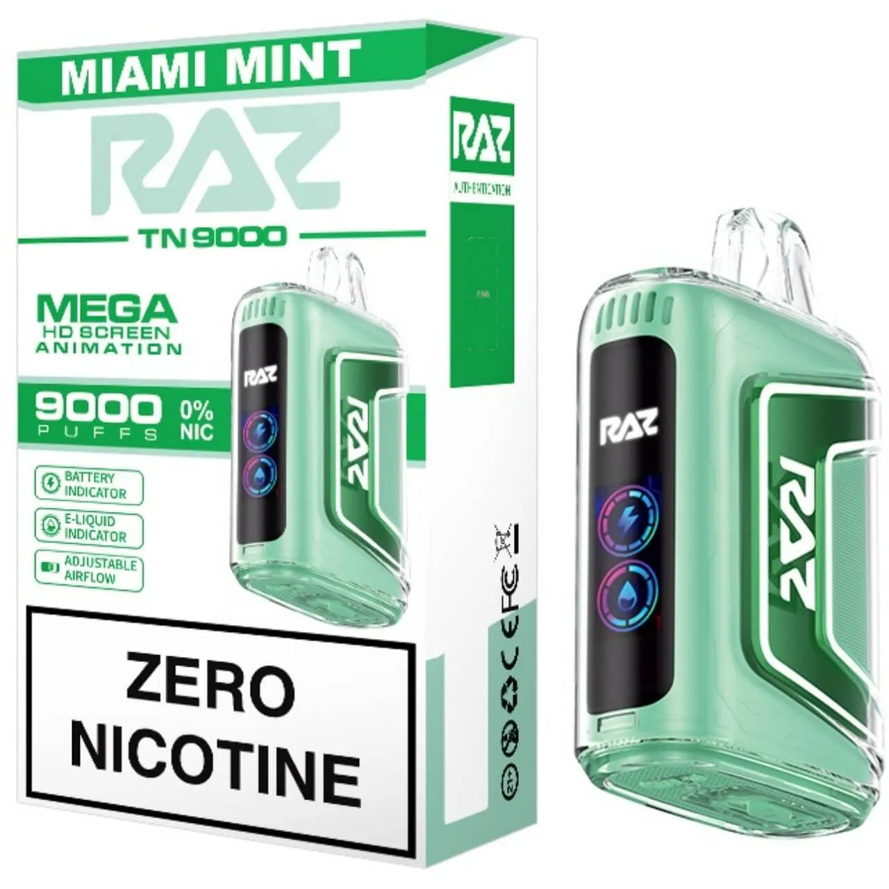 Raz TN9000 ZERO Nicotine Disposable Vape Device - 5ct