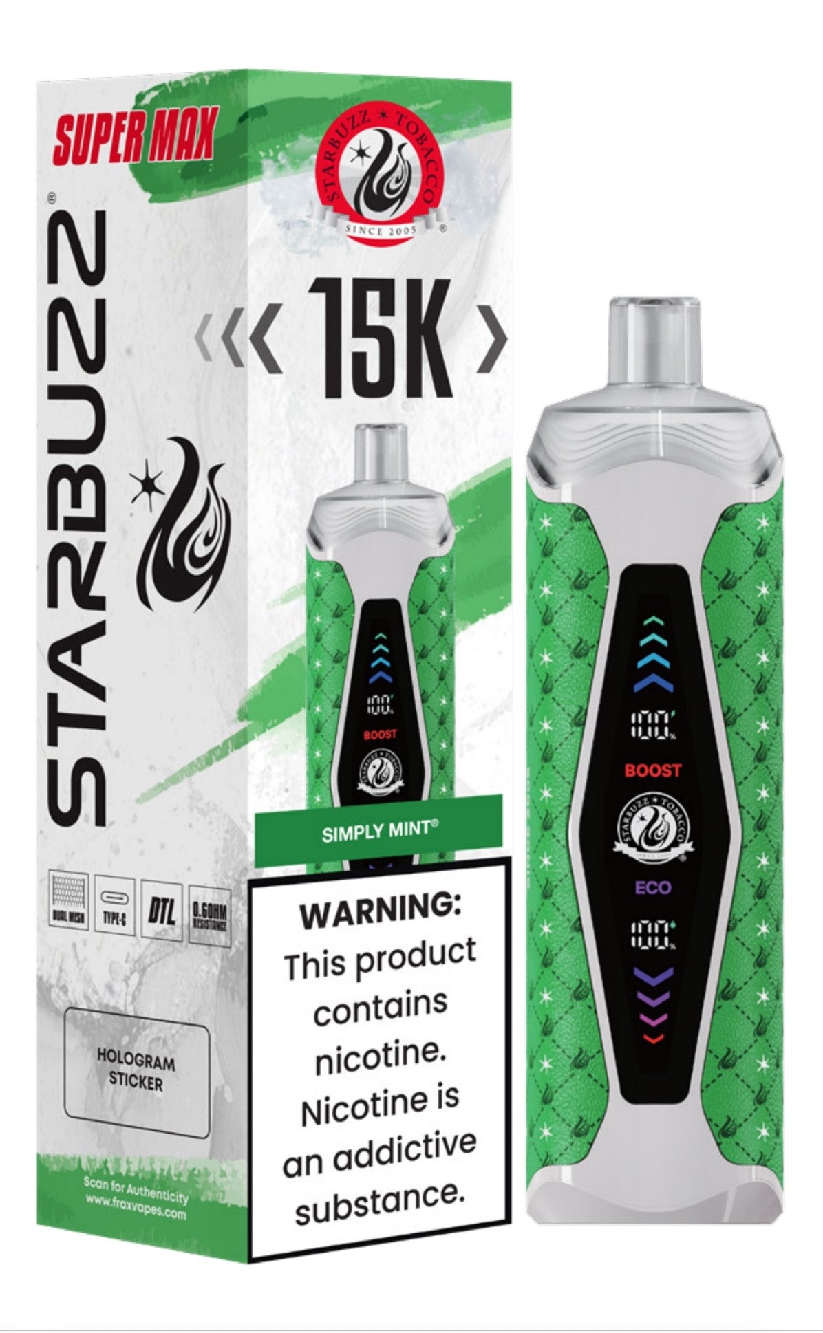 Starbuzz Super Max 15000 Puffs - 5ct