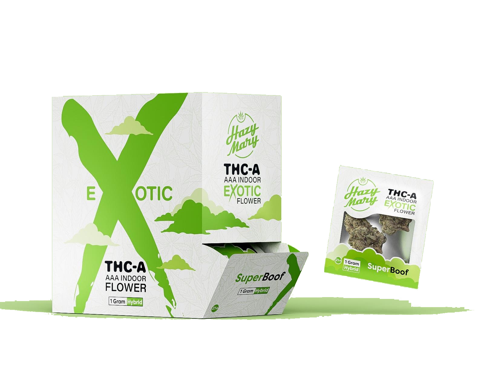 Hazy Mary THC-A AAA Indoor Exotic Flower 1G - 20ct.