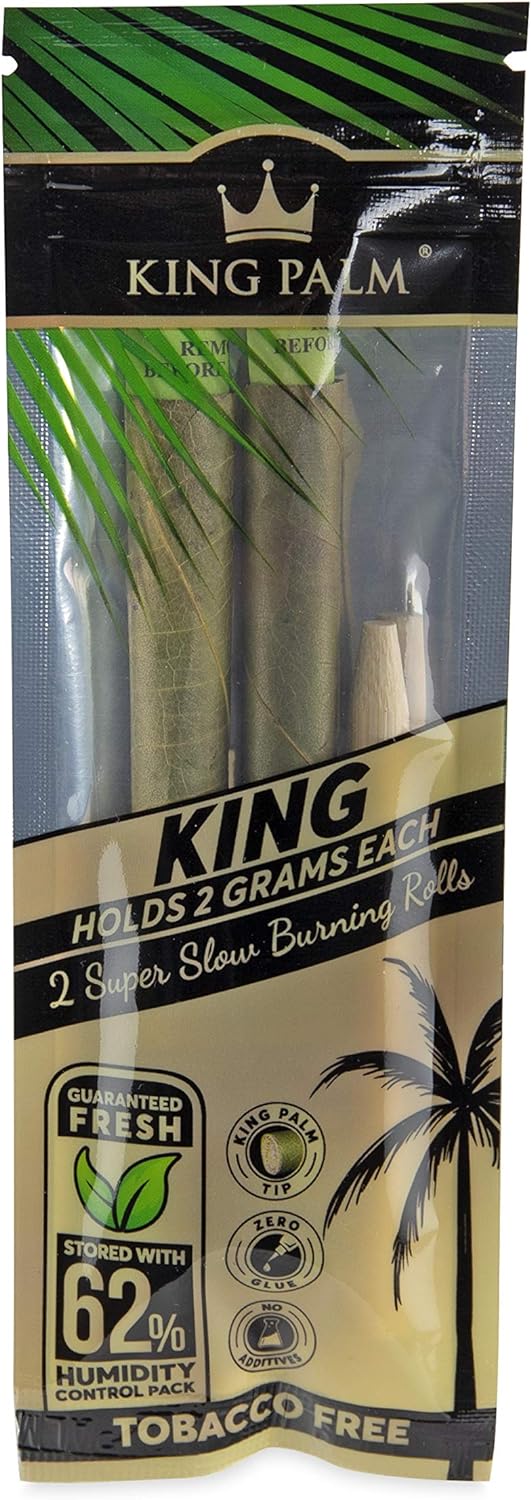 King Palm Cones Slow Burning King Rolls 2pk - 1 Box/20 Pouches