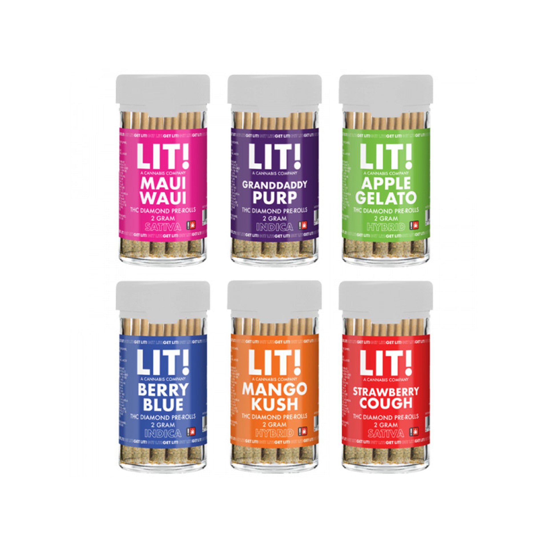 LIT THC Diamond Infused 2g Pre-Rolls - 10ct