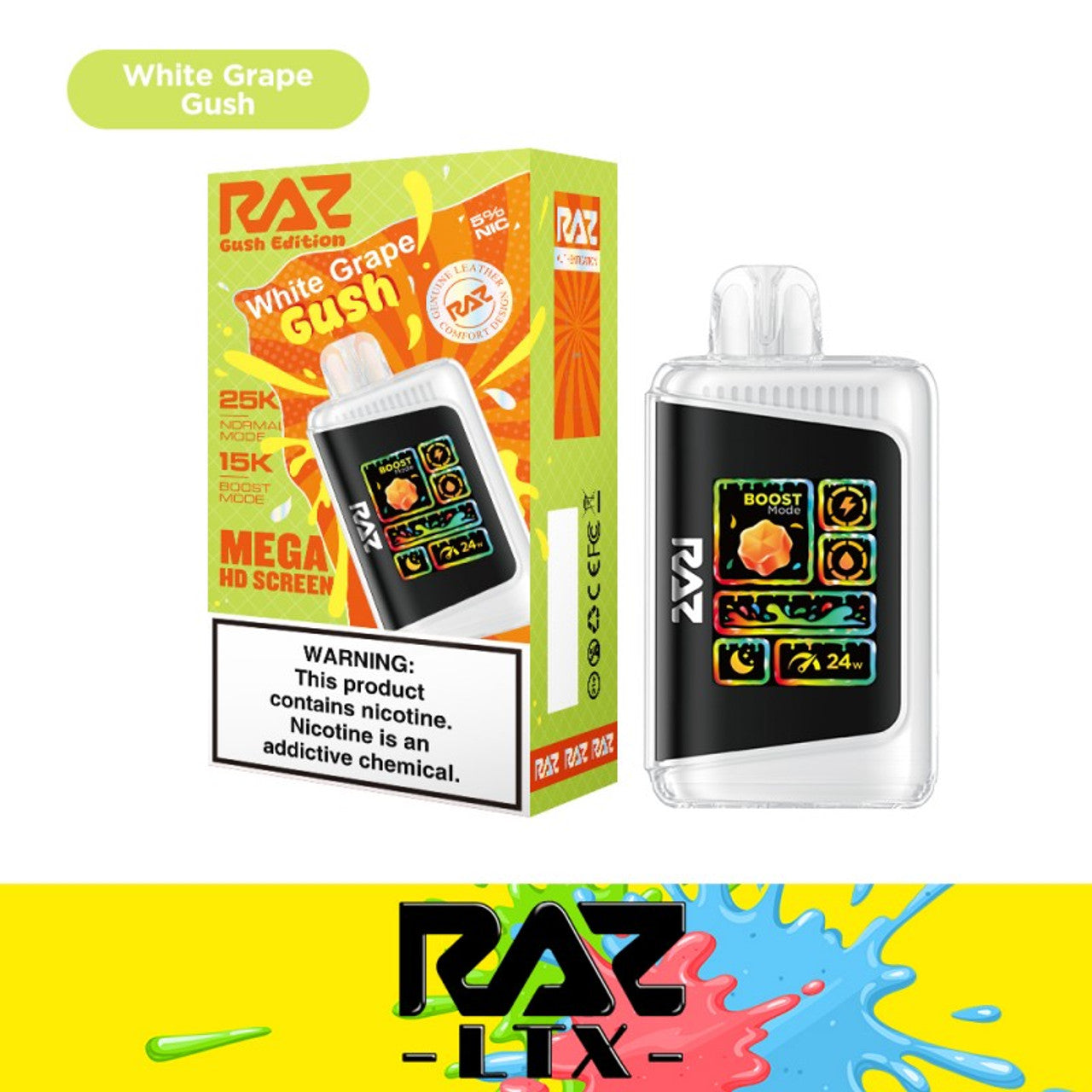 Raz LTX Gush Edition DC25000 Disposable Vape Device - 5ct