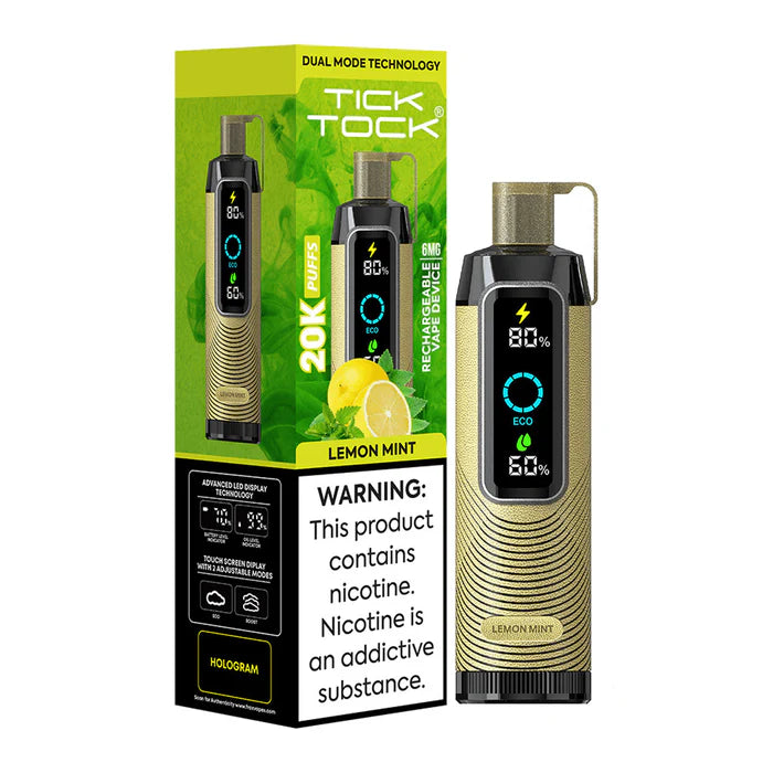 Tick Tock 20000 Puffs Rechargeable Vape Device - 6mg - 5ct