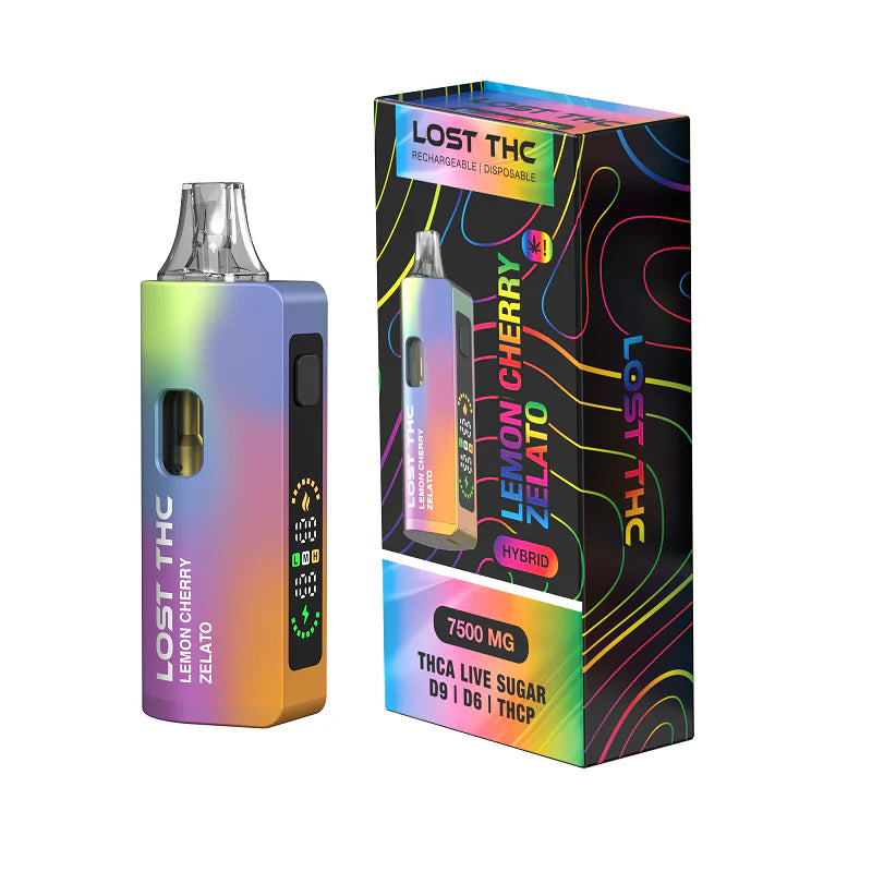 Lost THC V2 Rainbow Edition THCA Live Sugar 7500mg Vape - 5ct