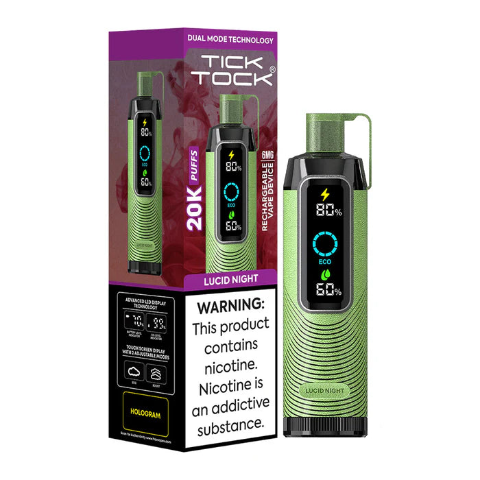 Tick Tock 20000 Puffs Rechargeable Vape Device - 6mg - 5ct