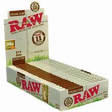 Raw Organic Hemp 1.25 1 1/4 Size Rolling Papers Full - 1 Box