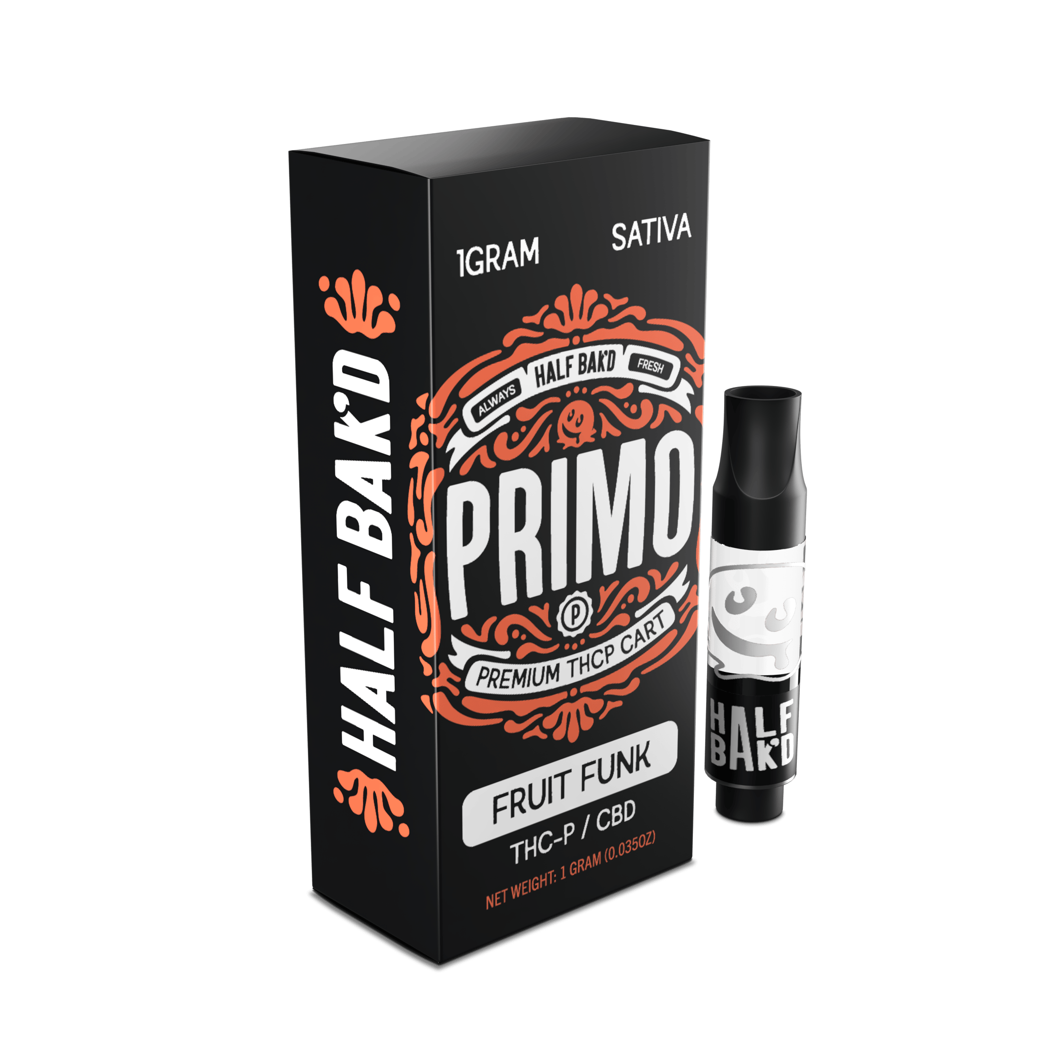 Half Bak'd Primo Premium THC-P Cartridge - 5ct