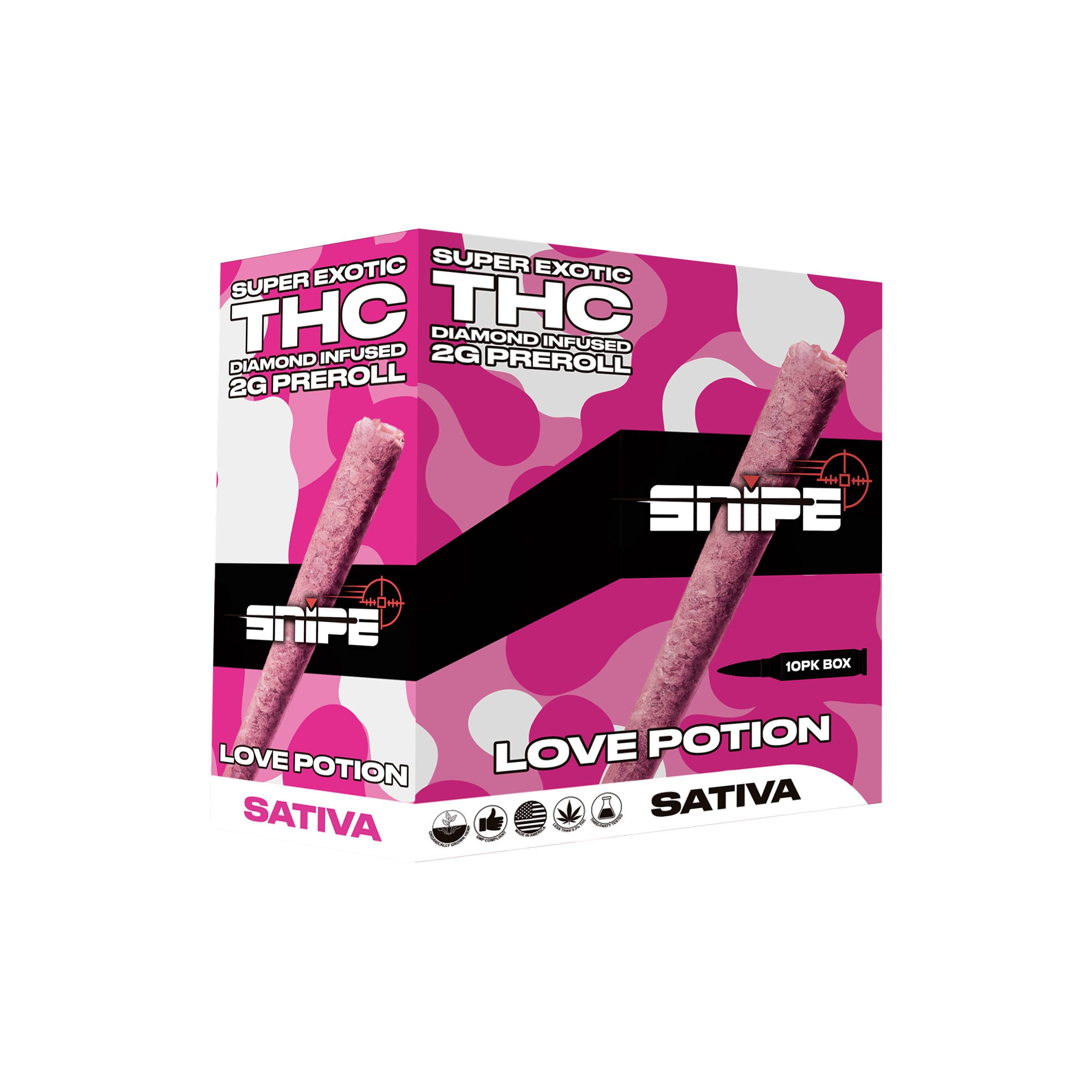 Snipe Super Exotic THC 2G Pre-Rolls - 10pk