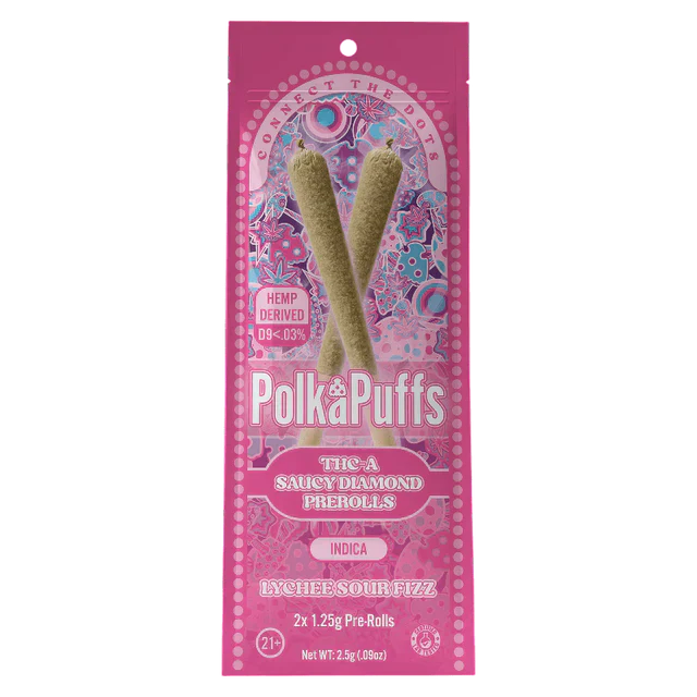 Polka Puffs THC-A Saucy Diamond Pre-Rolls - 10ct