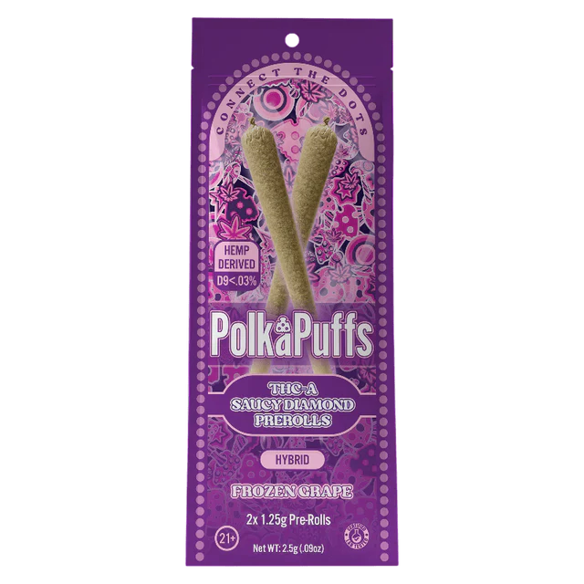Polka Puffs THC-A Saucy Diamond Pre-Rolls - 10ct