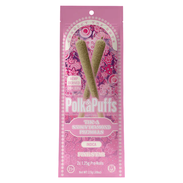 Polka Puffs THC-A Saucy Diamond Pre-Rolls - 10ct