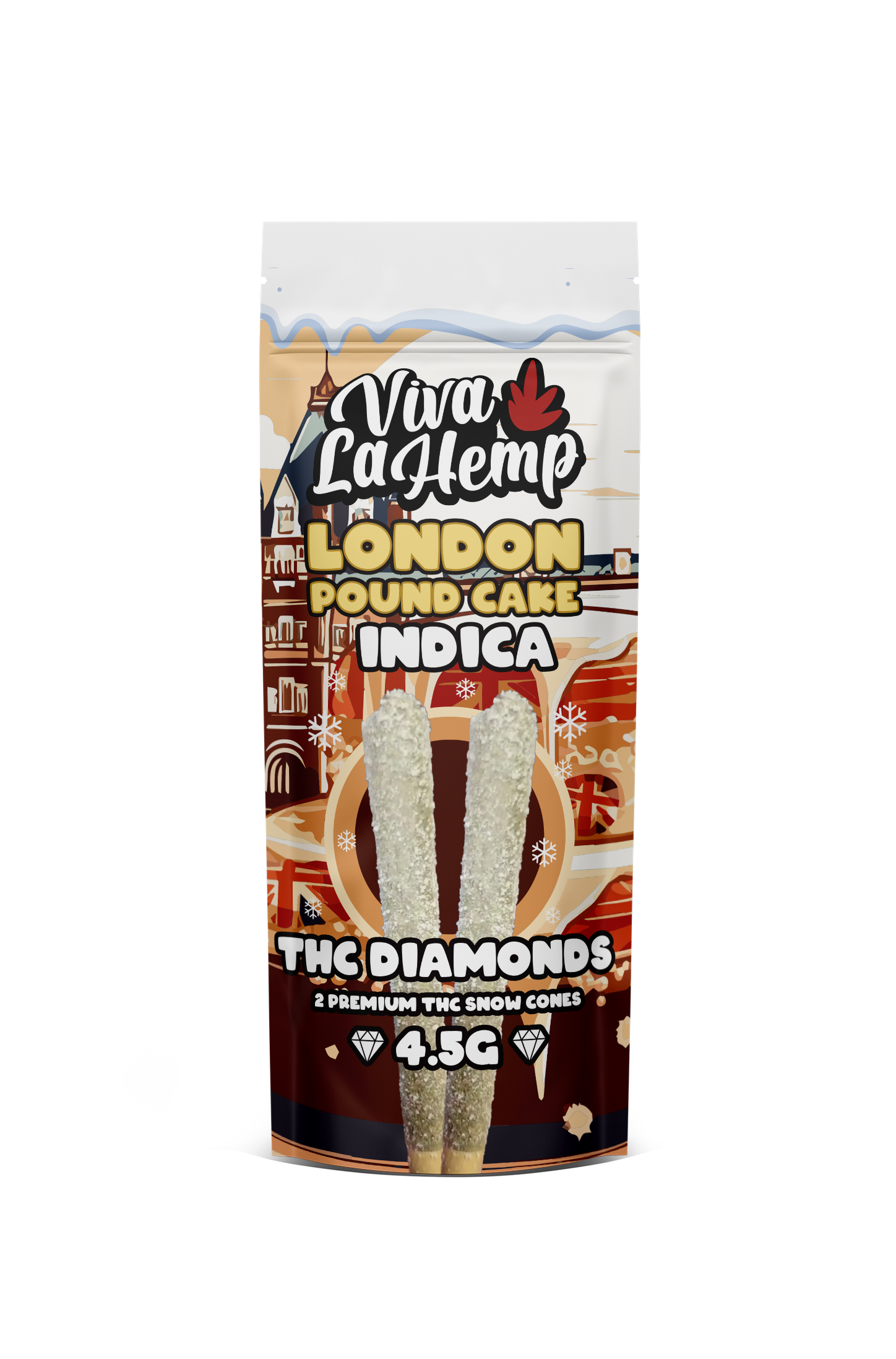 Viva La Hemp 4.5G THC Diamonds - 2 Premium THC Snow Cones - 6ct