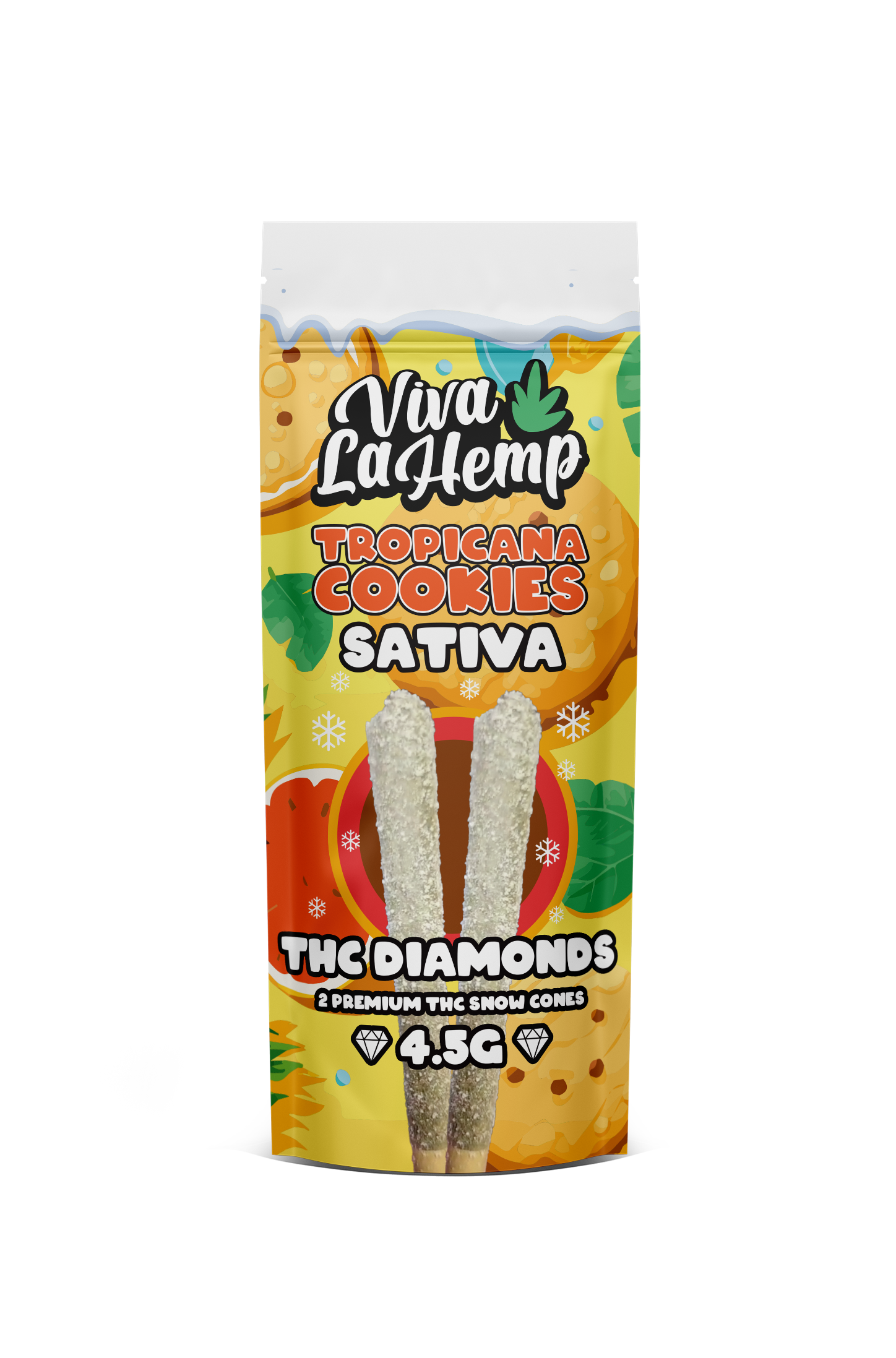 Viva La Hemp 4.5G THC Diamonds - 2 Premium THC Snow Cones - 6ct