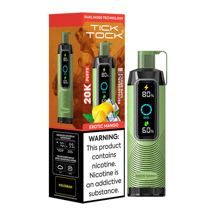 Tick Tock 20000 Puffs Rechargeable Vape Device - 6mg - 5ct