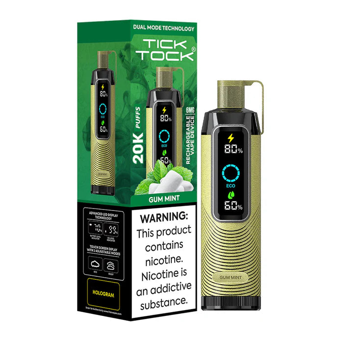 Tick Tock 20000 Puffs Rechargeable Vape Device - 6mg - 5ct