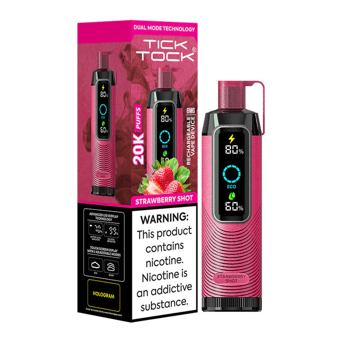 Tick Tock 20000 Puffs Rechargeable Vape Device - 6mg - 5ct