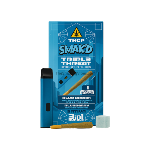 SMAK'D Triple Threat 3-in-1 Bundle (Disposable Vape + Pre-Roll + Gummy) - 5ct.