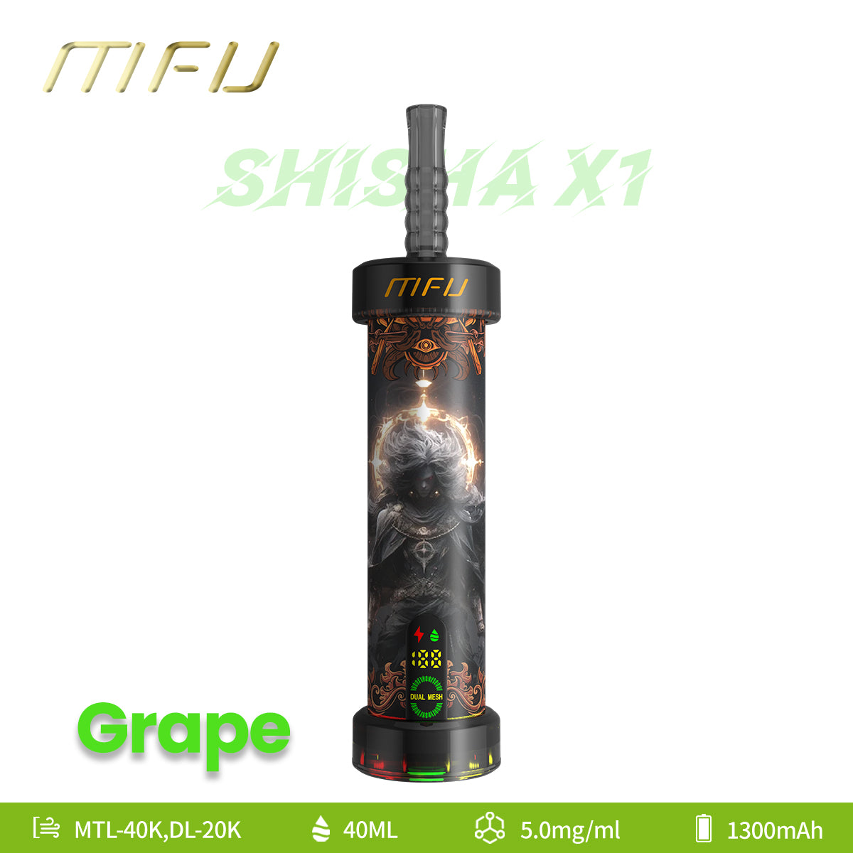 MFU Shisha X1 40000 Puffs Hookah Vape - 10pk