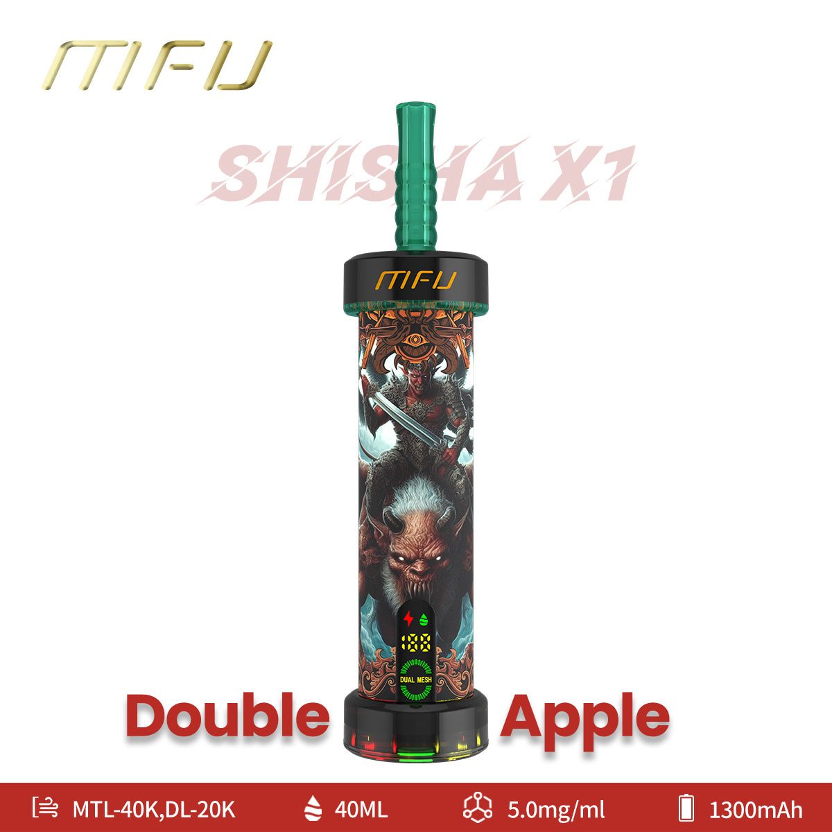 MFU Shisha X1 40000 Puffs Hookah Vape - 10pk