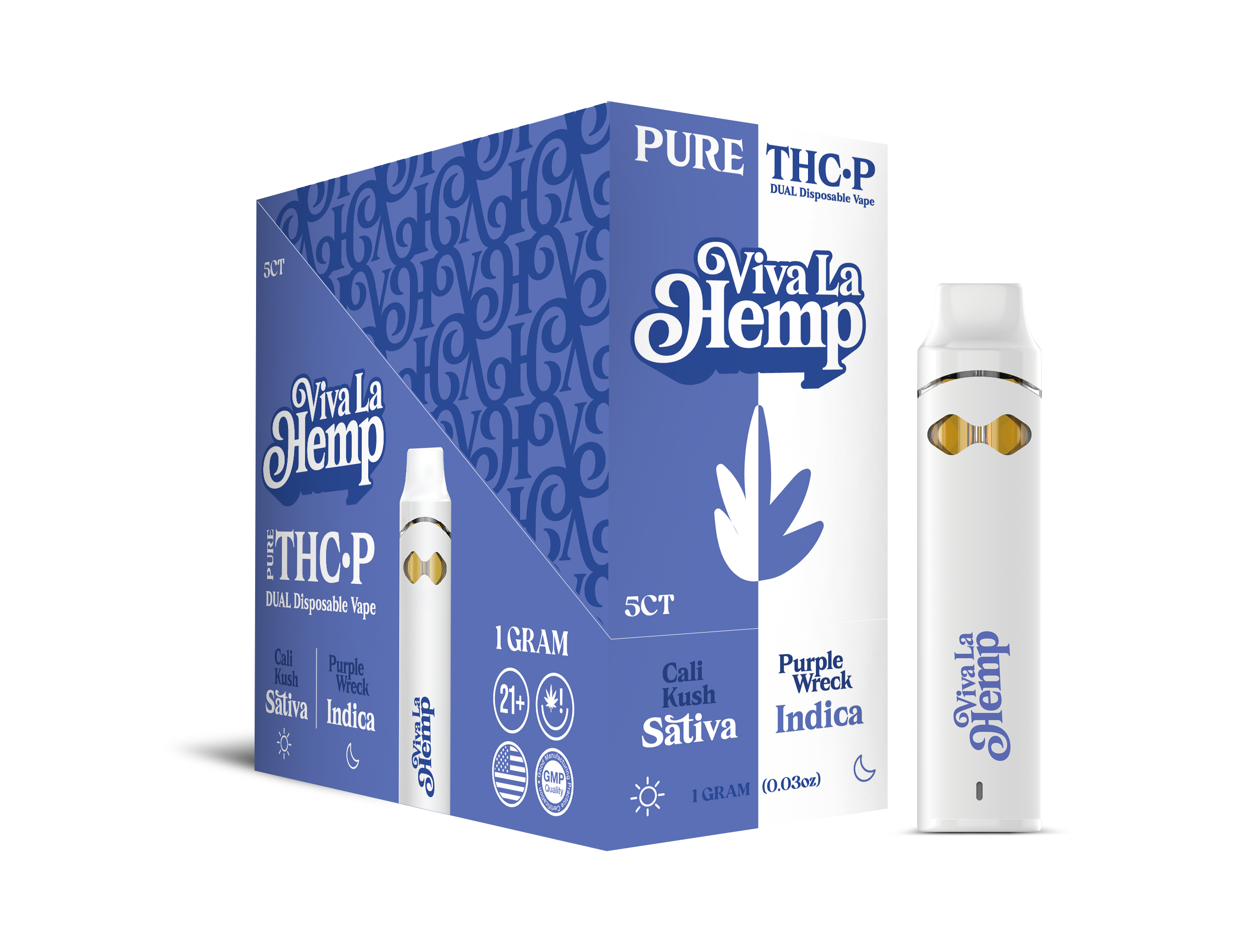 Viva La Hemp Pure THC-P Dual Disposable Vape - 5ct