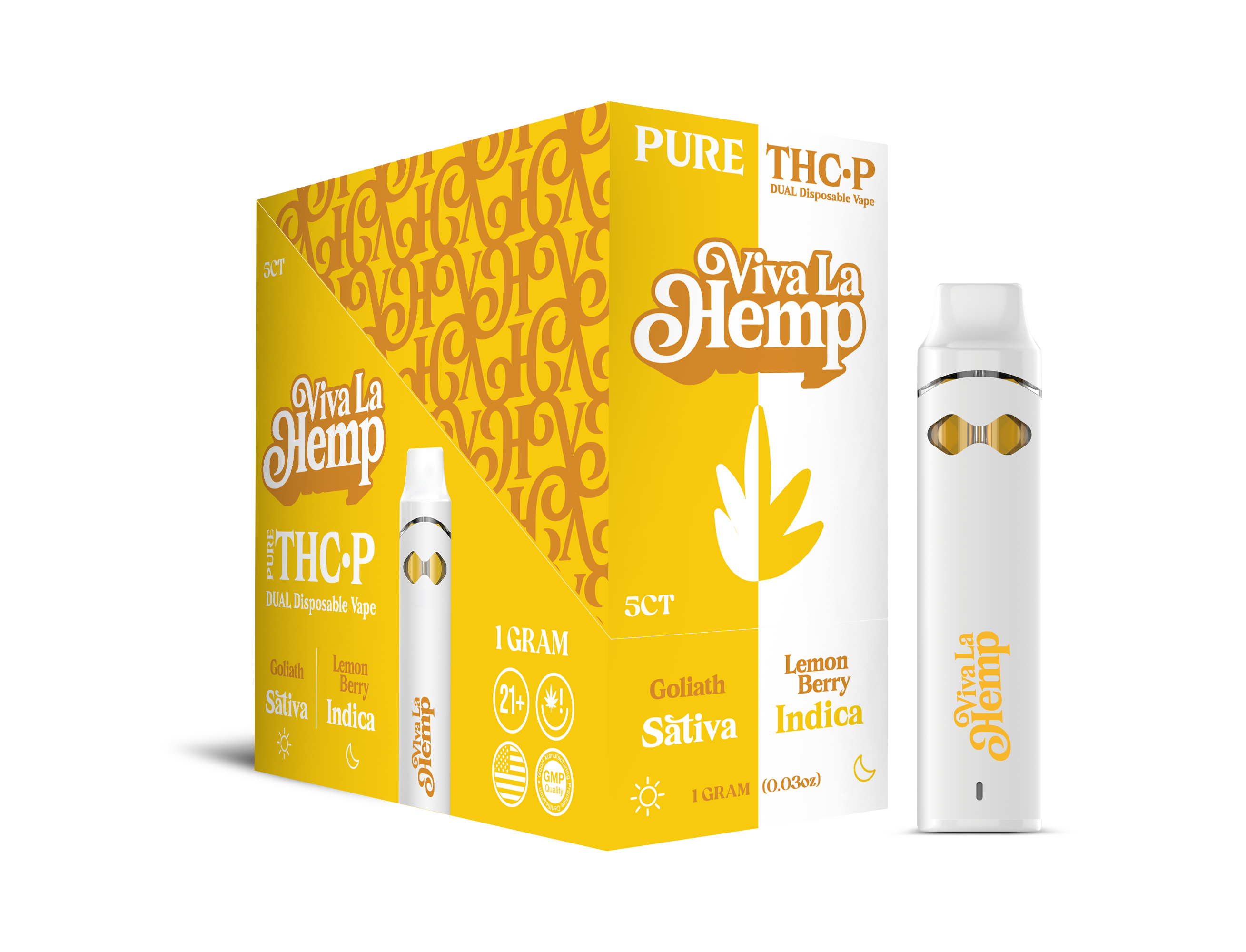 Viva La Hemp Pure THC-P Dual Disposable Vape - 5ct