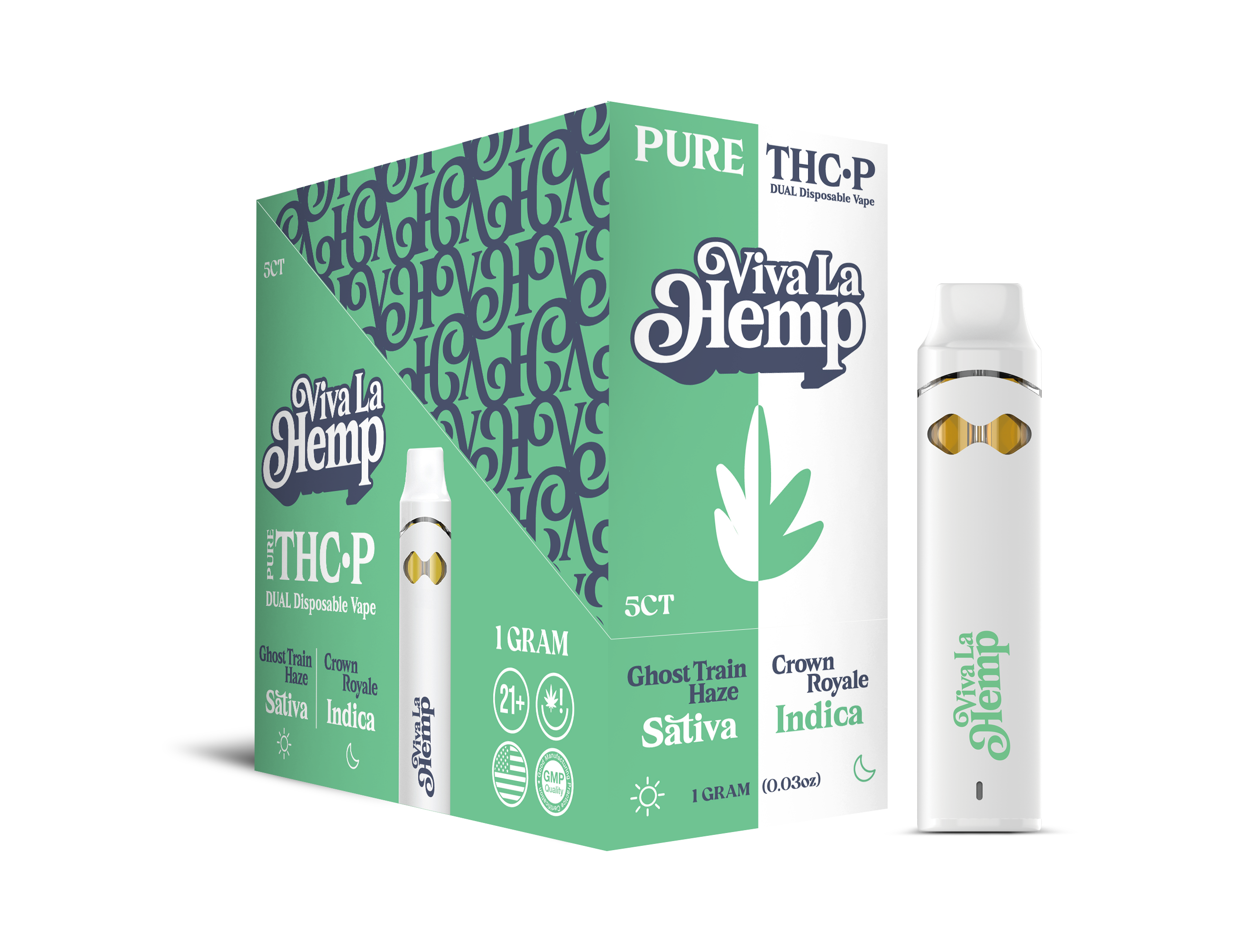 Viva La Hemp Pure THC-P Dual Disposable Vape - 5ct