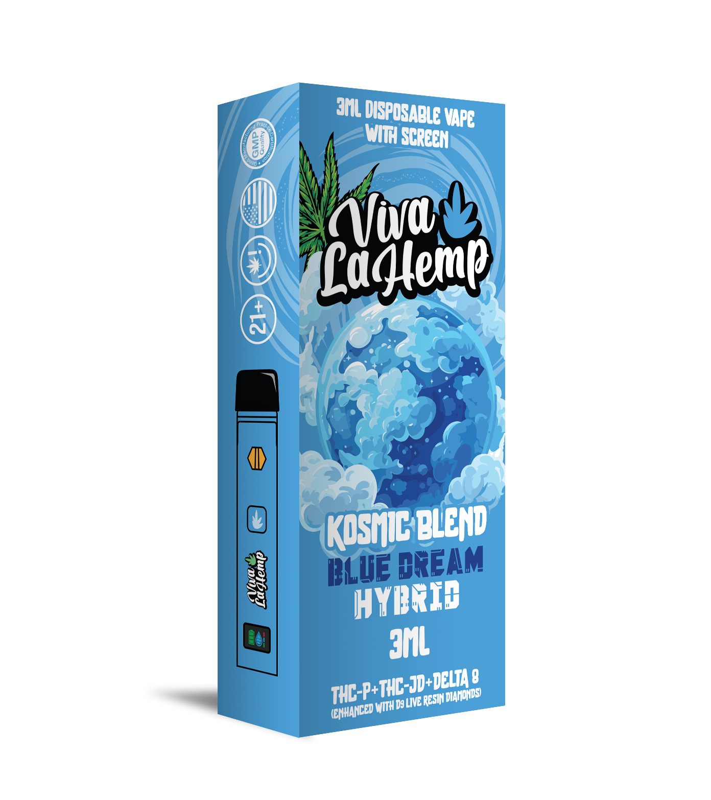 Viva La Hemp 3mL Kosmic Blend Vape - 5ct