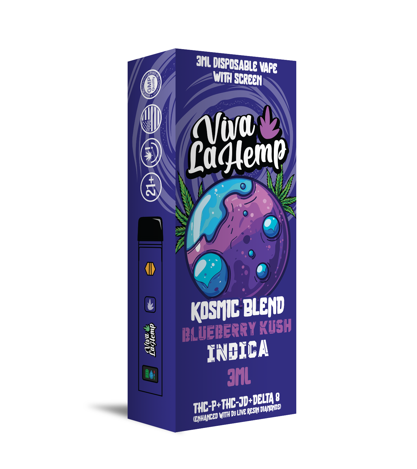 Viva La Hemp 3mL Kosmic Blend Vape - 5ct