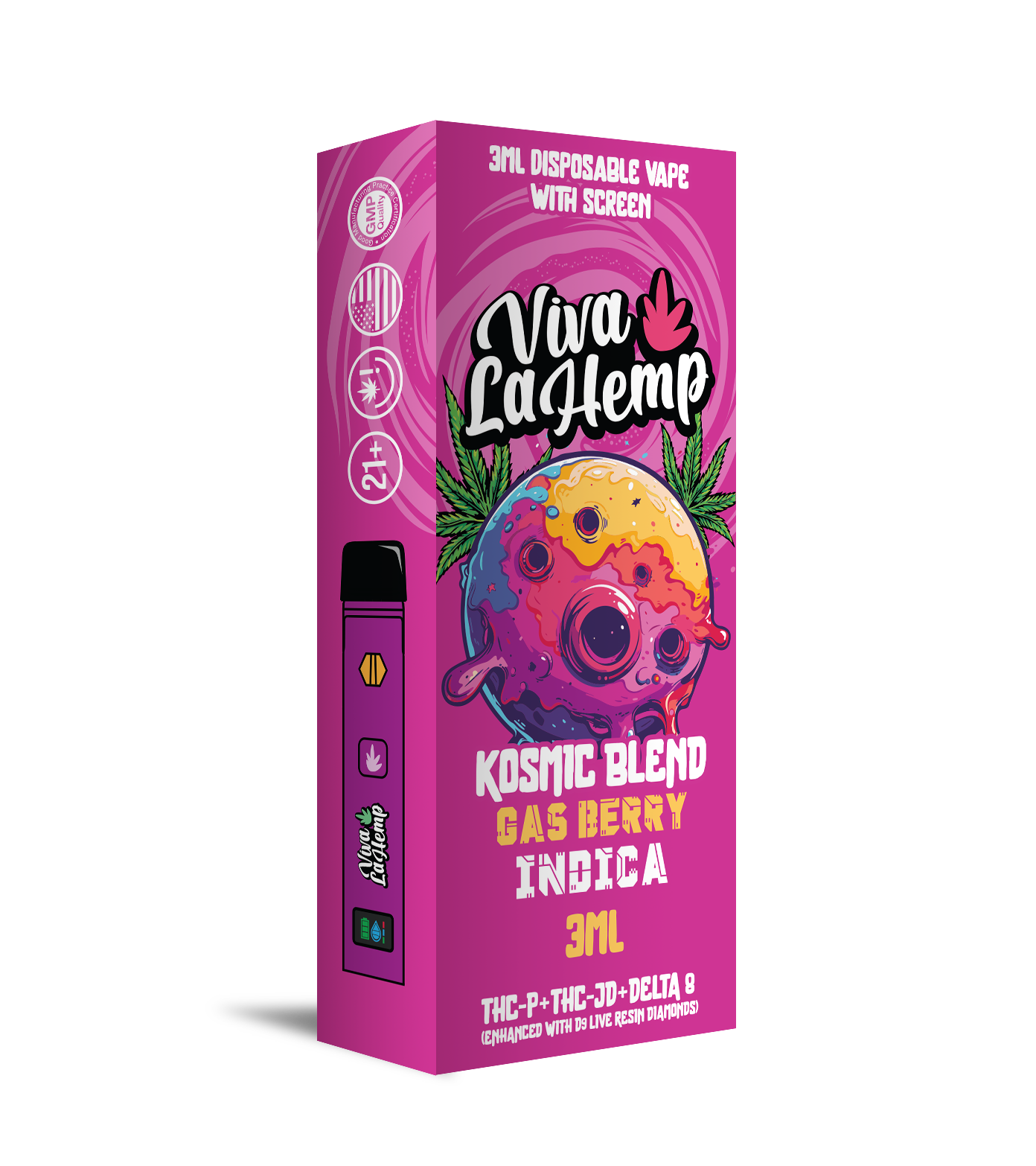 Viva La Hemp 3mL Kosmic Blend Vape - 5ct