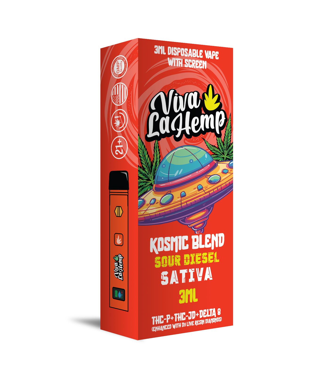 Viva La Hemp 3mL Kosmic Blend Vape - 5ct