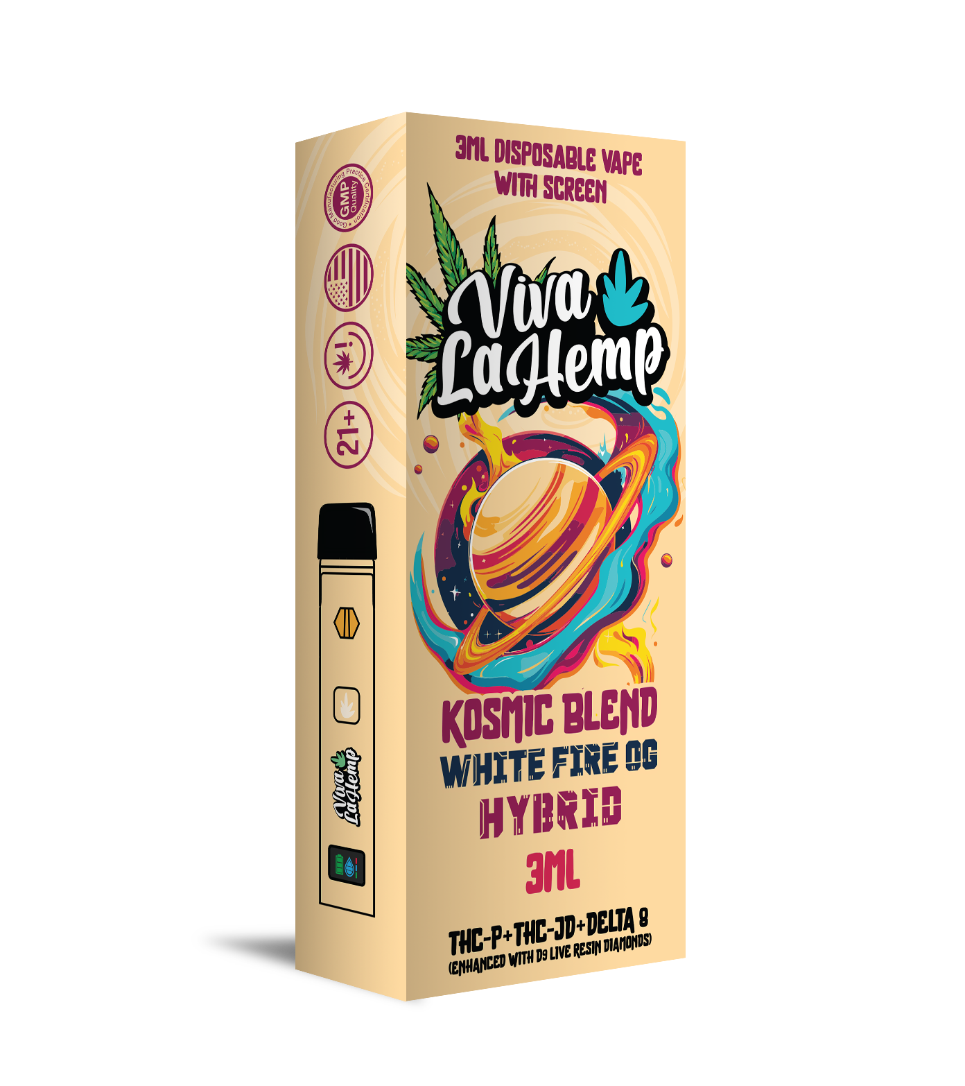 Viva La Hemp 3mL Kosmic Blend Vape - 5ct