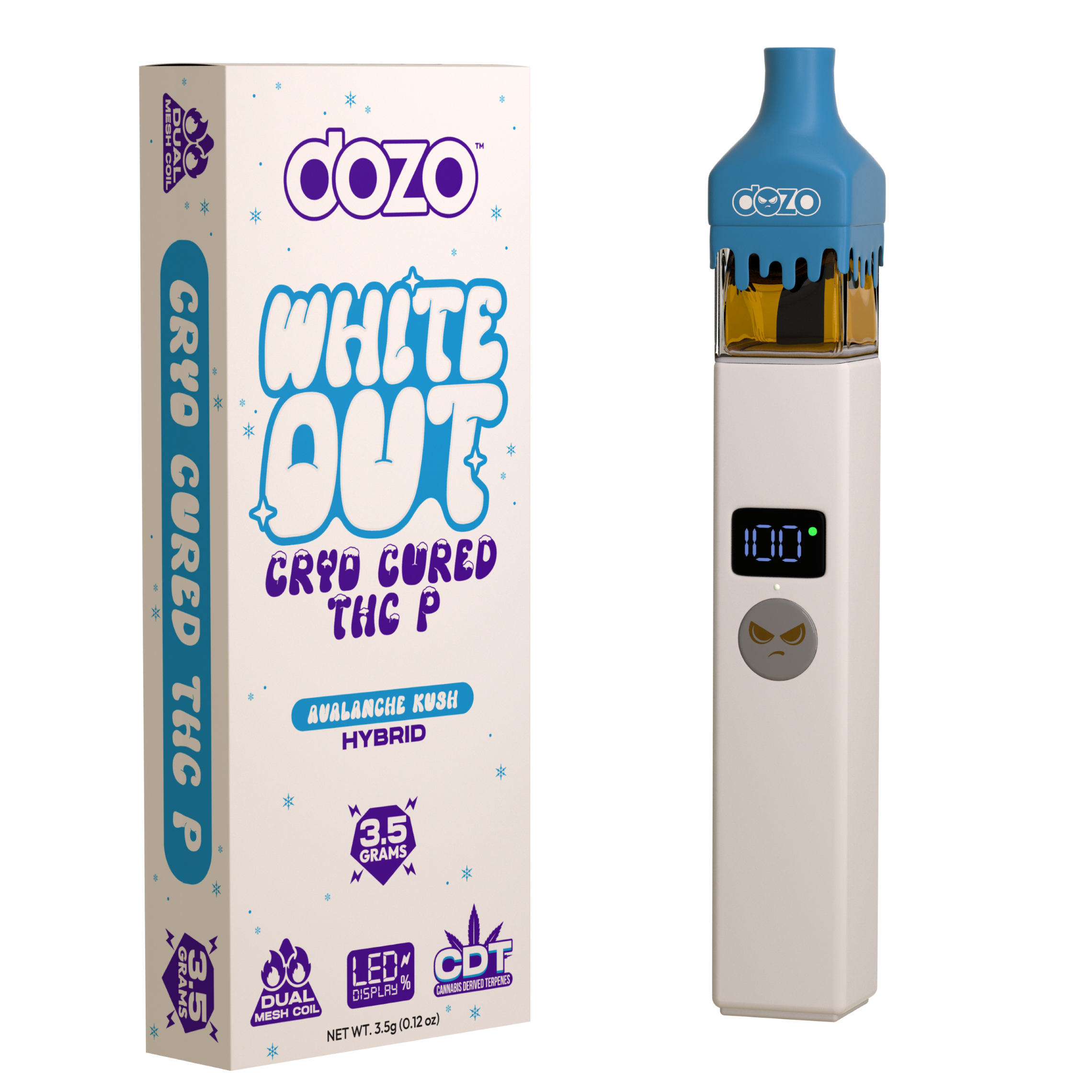 dozo White Out Cryo Cured THC-P 3.5G Disposable - 5ct.