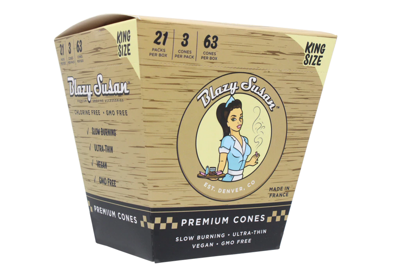 Blazy Susan King Size Pre-Rolled Cones Wholesale – 1 Box / 63pcs